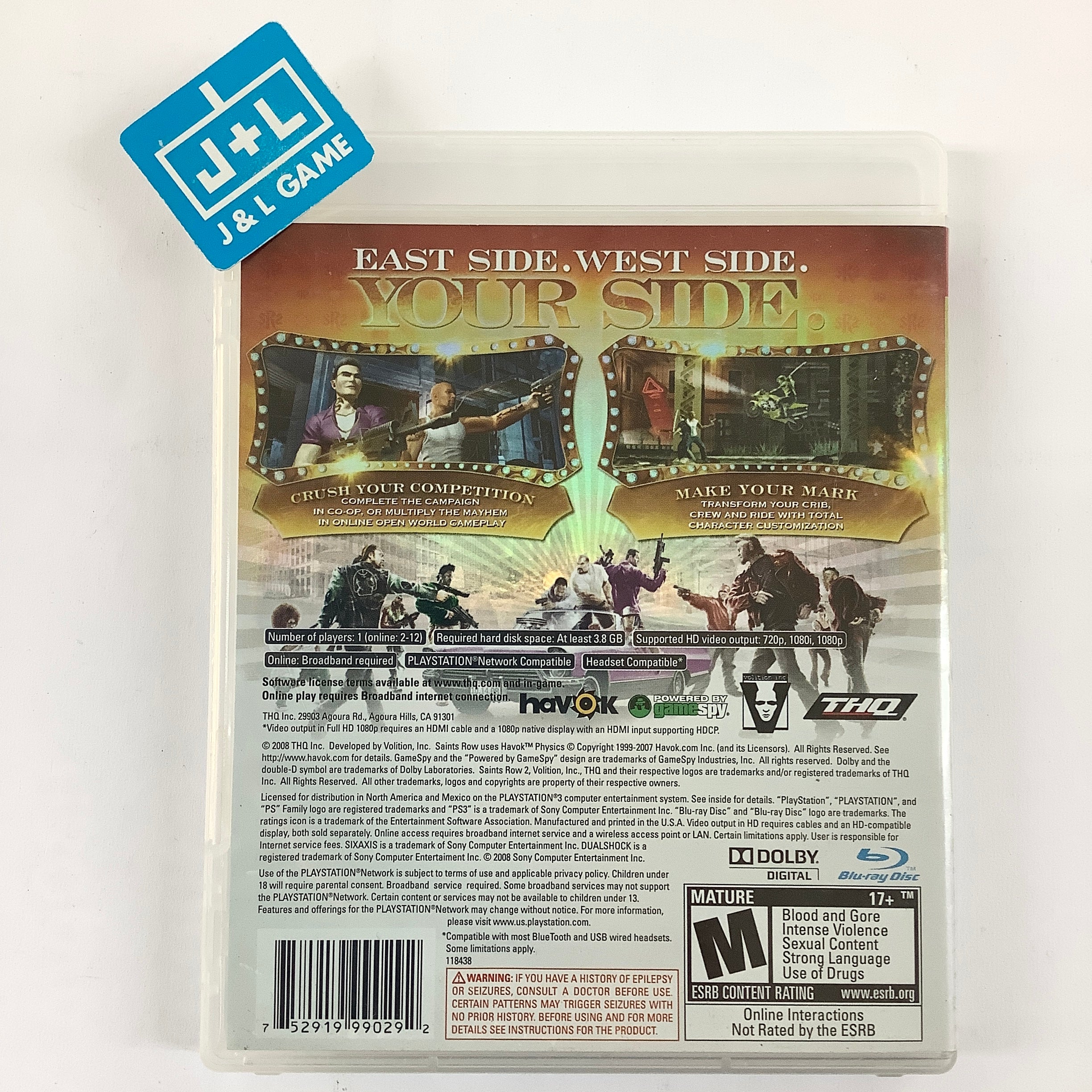 Sony Playstation PS3 - Saint Row The Third - PAL Sony Playstation PS3 - Saint Row The Third - PAL