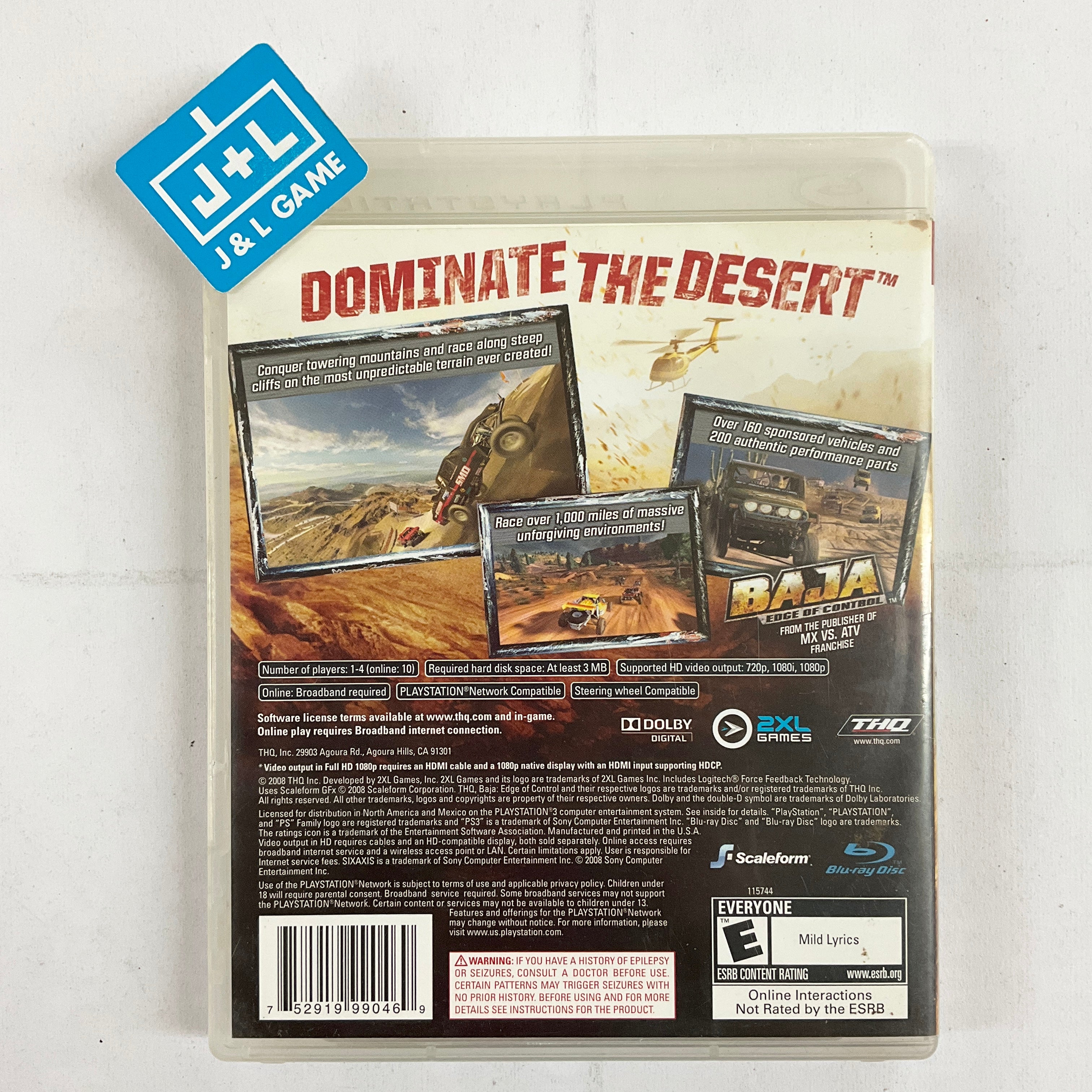 Baja: Edge of Control - (PS3) PlayStation 3 [Pre-Owned] | J&L Game
