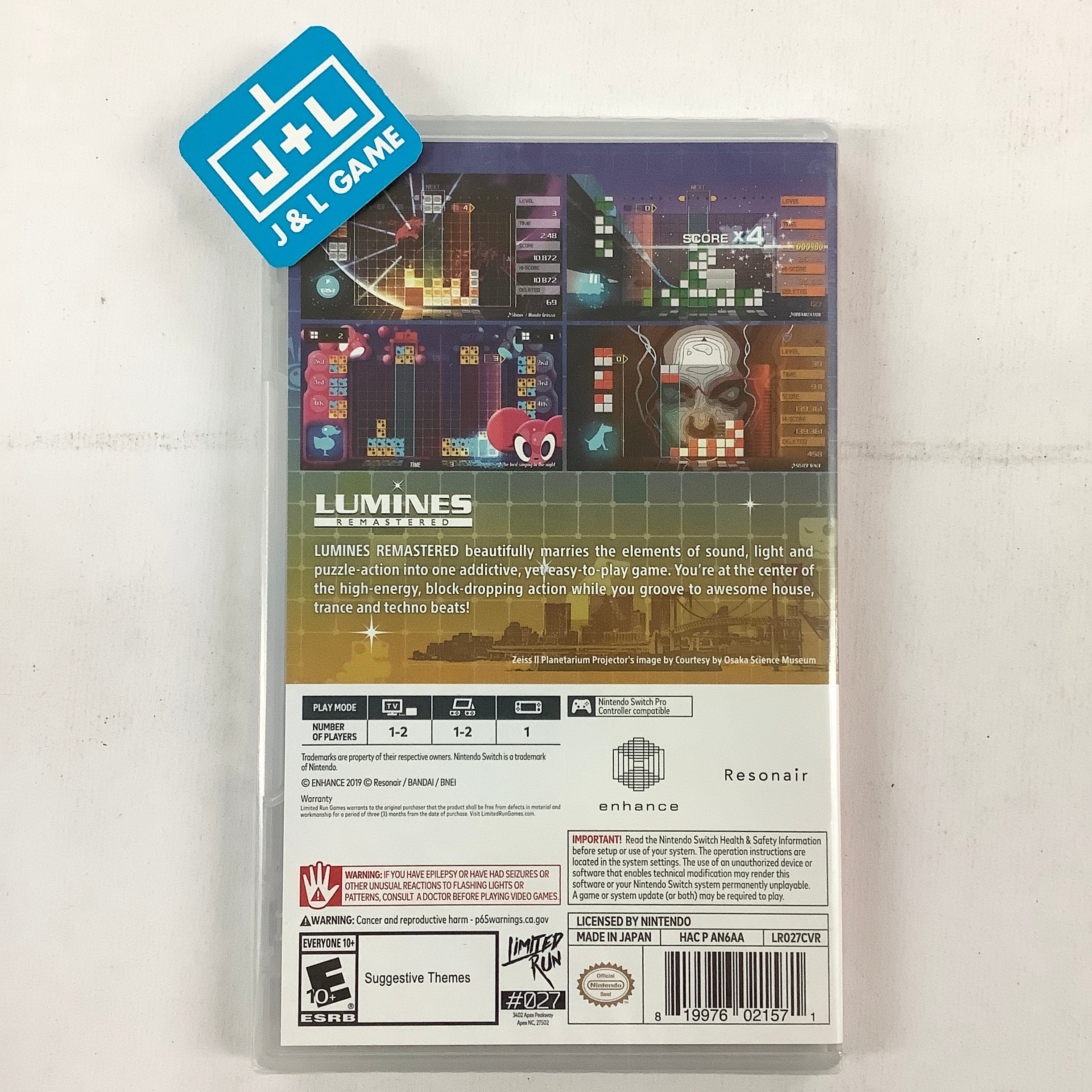 Lumines Remastered (Limited Run #027) - (NSW) Nintendo Switch Video Games Limited Run Games   