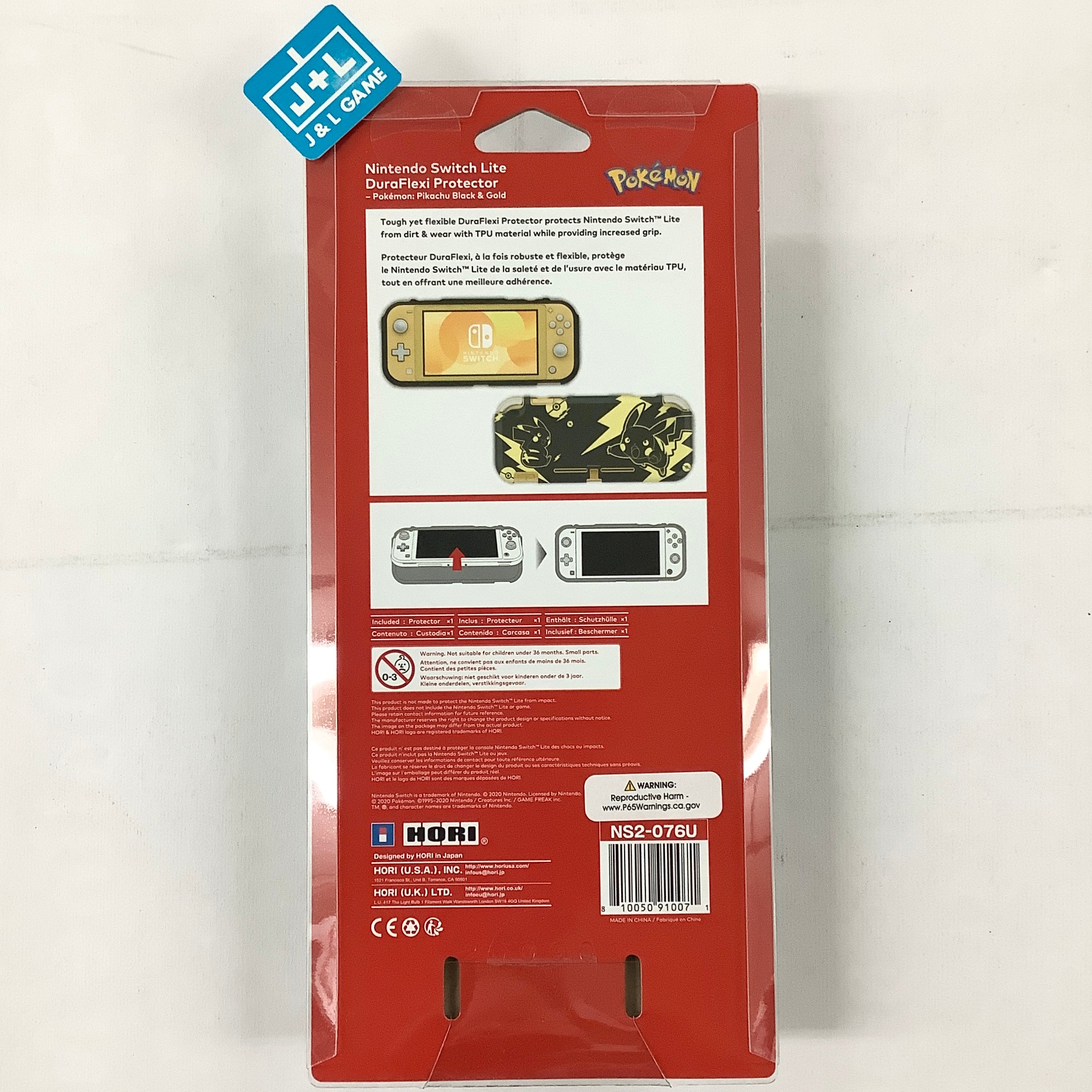 HORI Nintendo Switch Lite DuraFlexi Protector (Pikachu Black & Gold) - (NSW) Nintendo Switch Accessories HORI   
