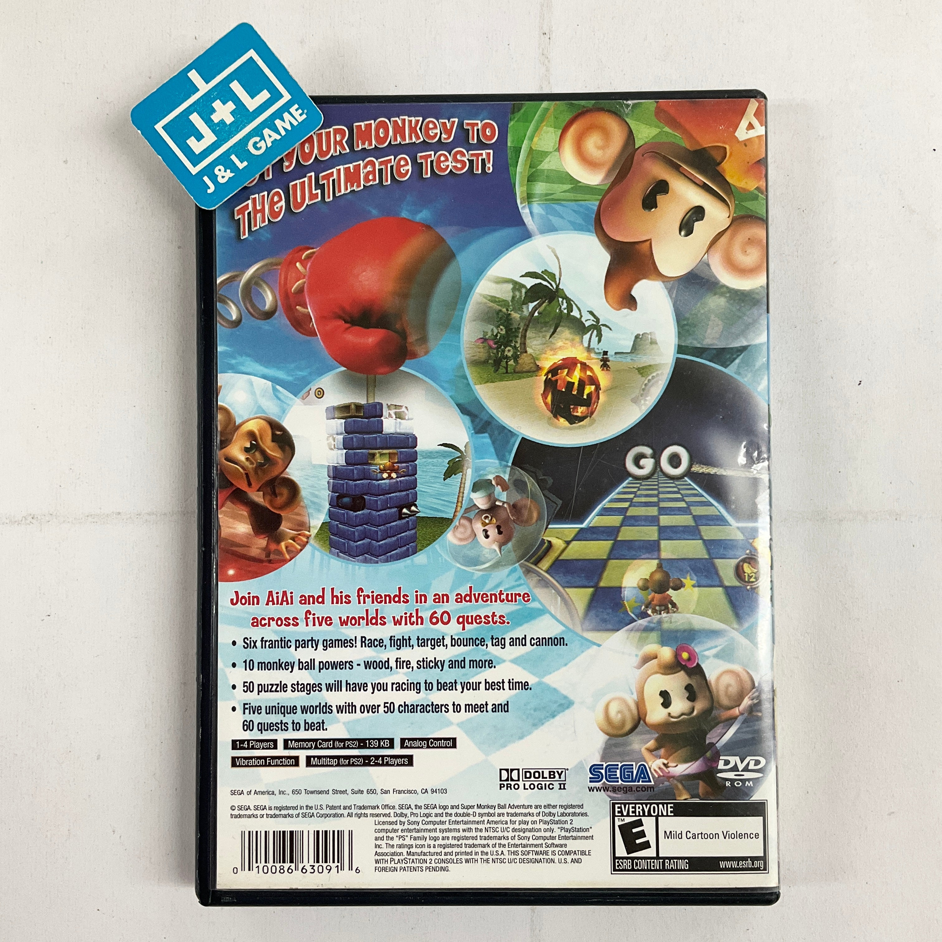 Super Monkey Ball Adventure - (PS2) PlayStation 2 [Pre-Owned] Video Games SEGA   