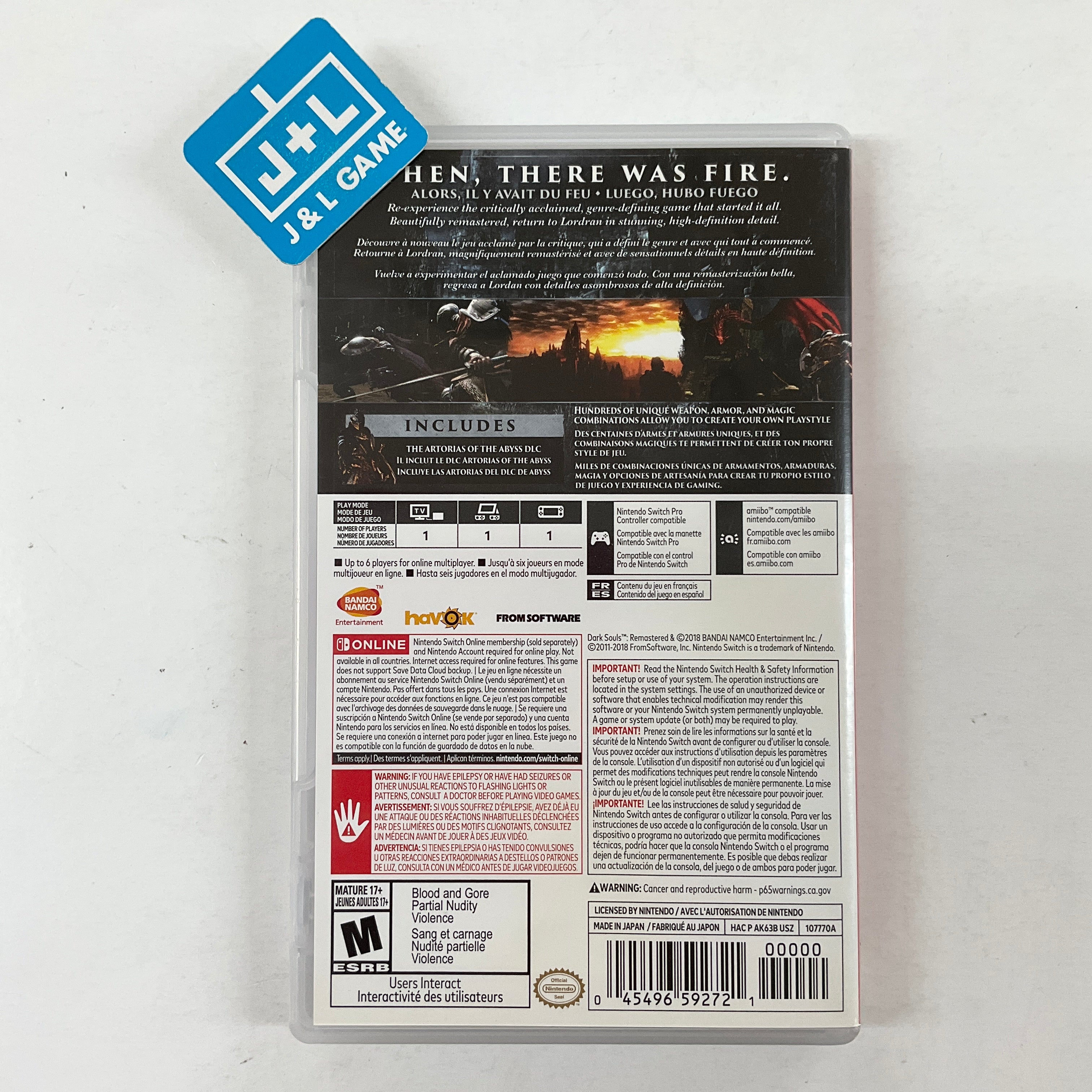 Dark Souls: Remastered - (NSW) Nintendo Switch [Pre-Owned] Video Games BANDAI NAMCO Entertainment   