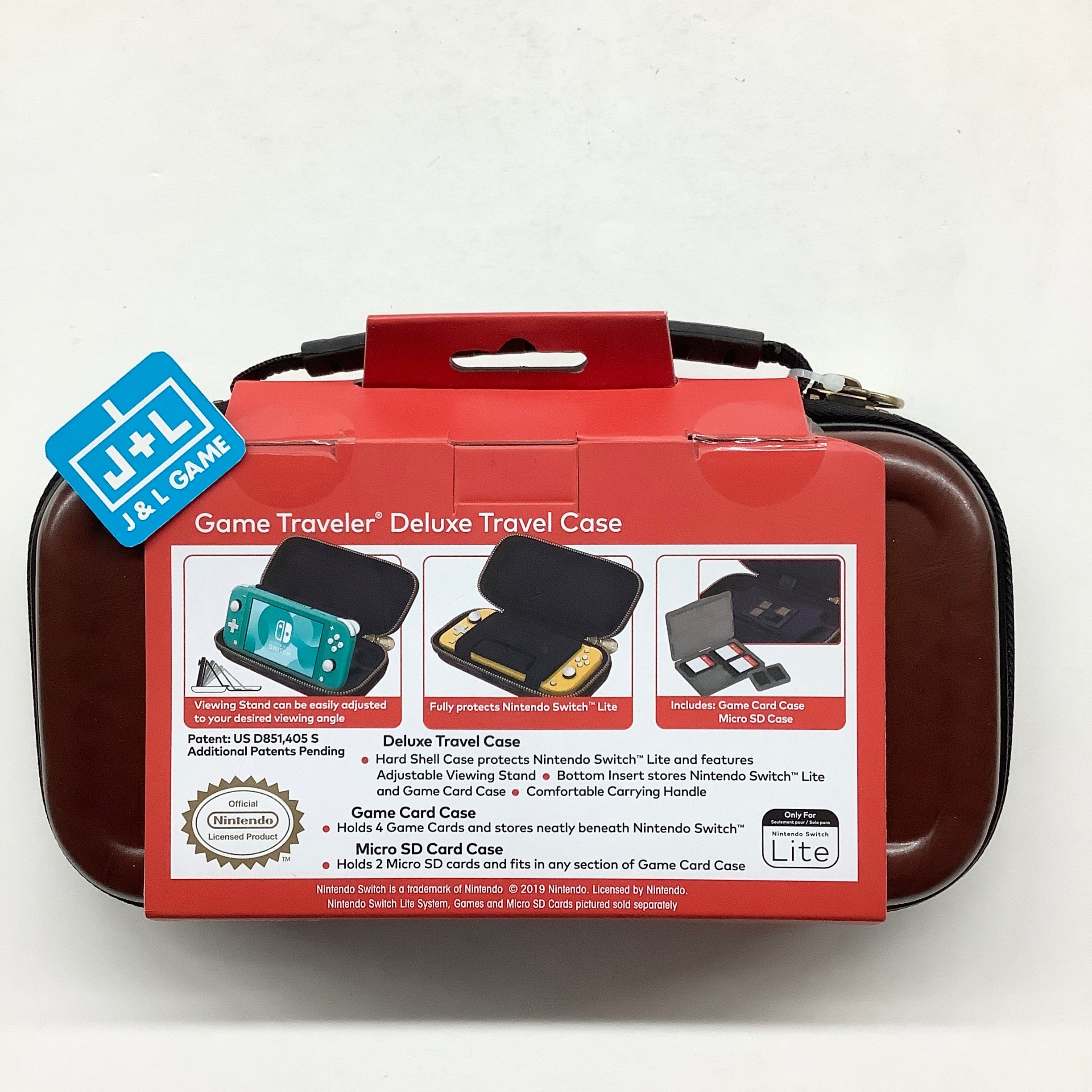 RDS Industries Deluxe Travel Case for Switch Lite (Zelda, Brown) - (NSW) Nintendo Switch Accessories Game Traveler   