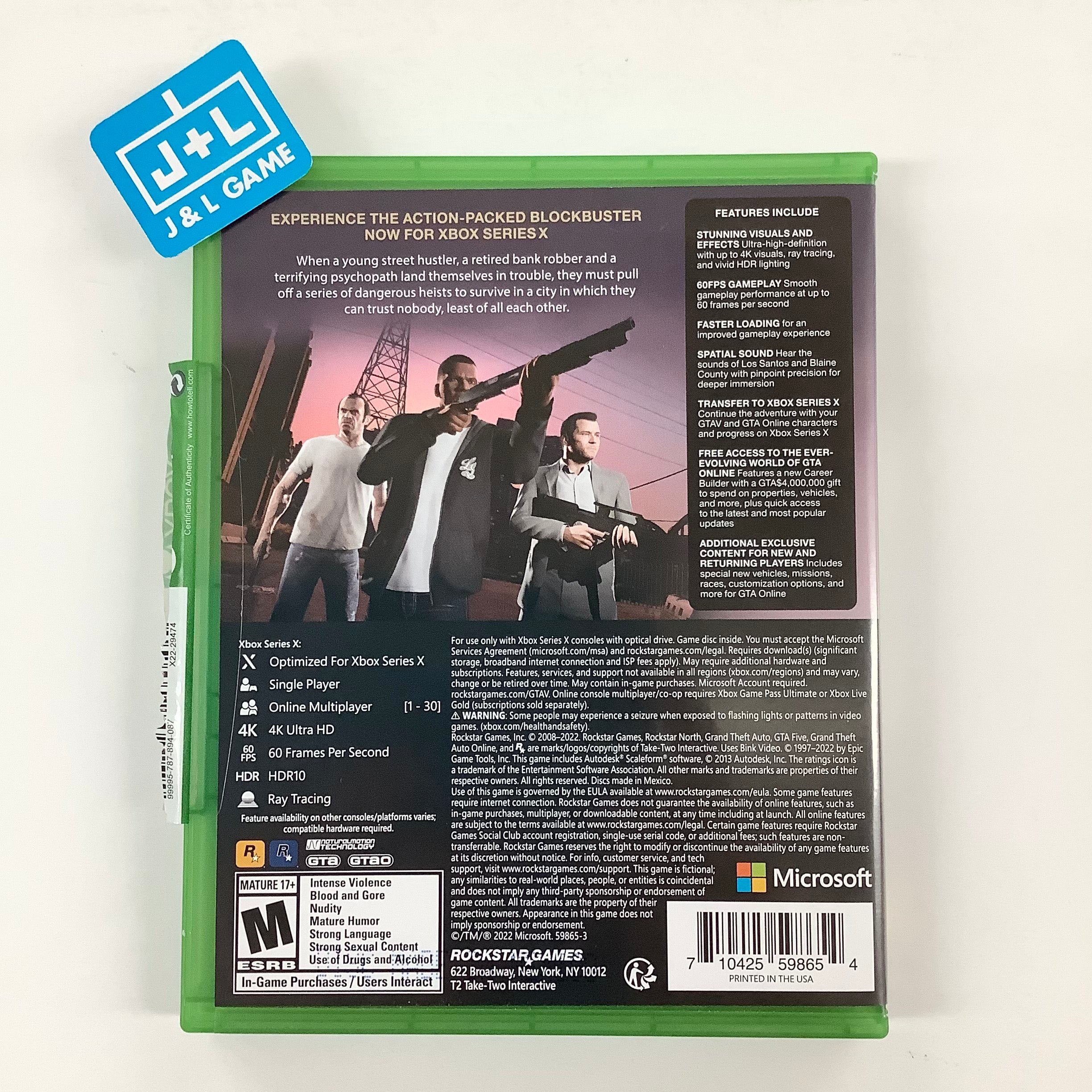 Grand Theft Auto V - (XSX) Xbox Series X [UNBOXING] Video Games Rockstar Games   