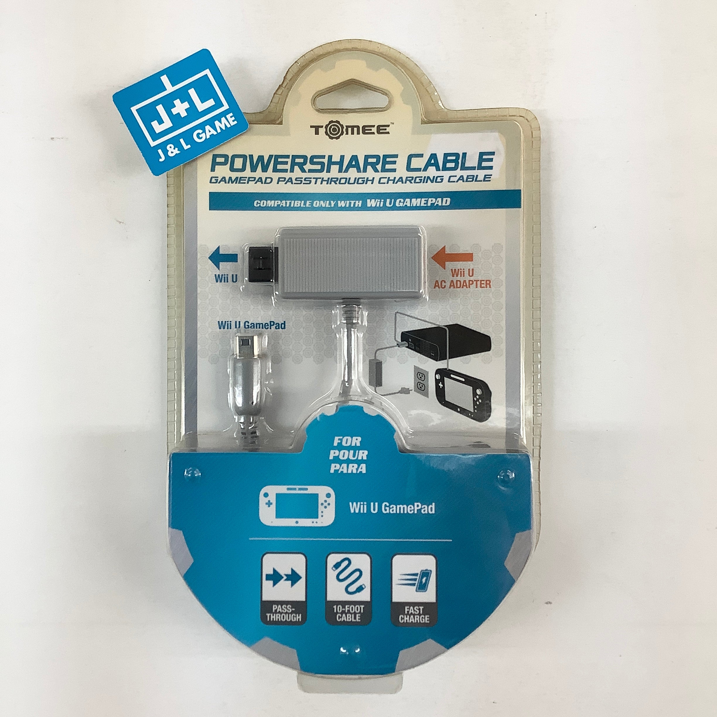 Tomee PowerShare Cable for Wii U GamePad - Nintendo Wii U Accessories Tomee   