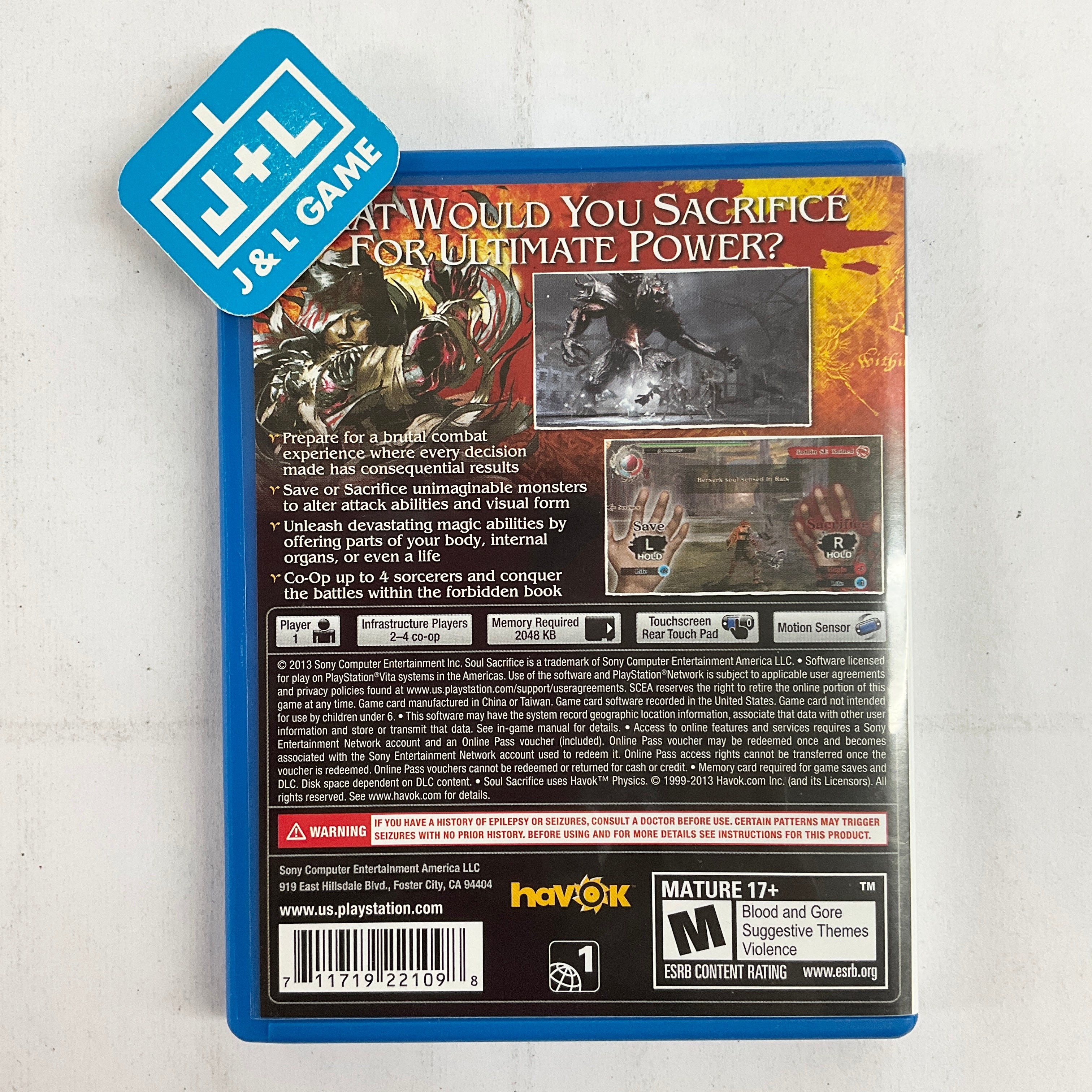 Soul Sacrifice - (PSV) PlayStation Vita [Pre-Owned] Video Games SCEA   