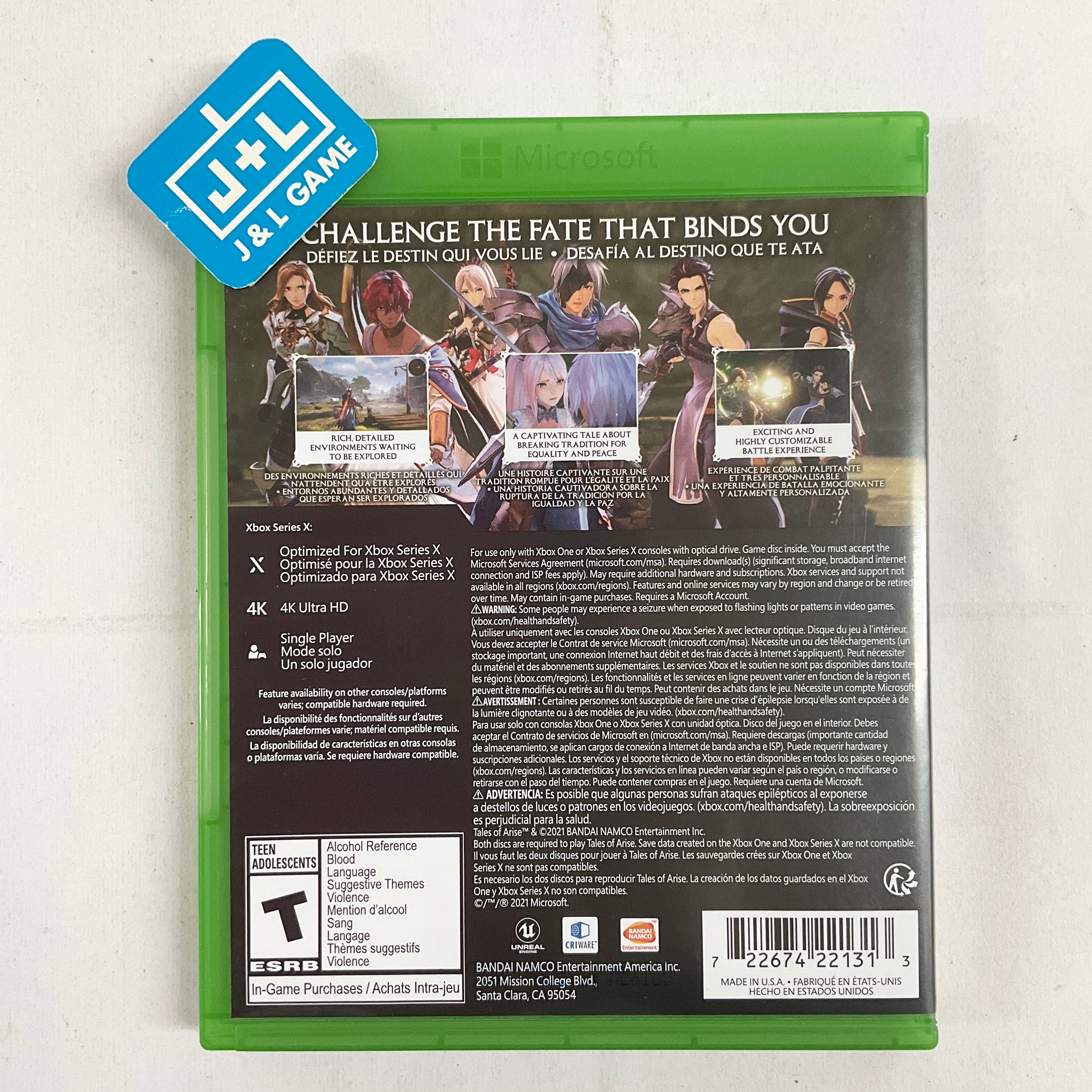 Tales of Arise - (XSX) Xbox Series X [Pre-Owned] Video Games BANDAI NAMCO Entertainment   