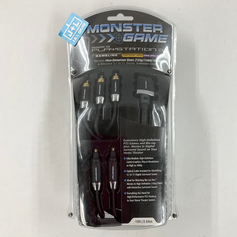 Monster GameLink PlayStation 3 Component Video & Fiber Optic Audio A/V Kit - (PS3) PlayStation 3 Video Games Monster   