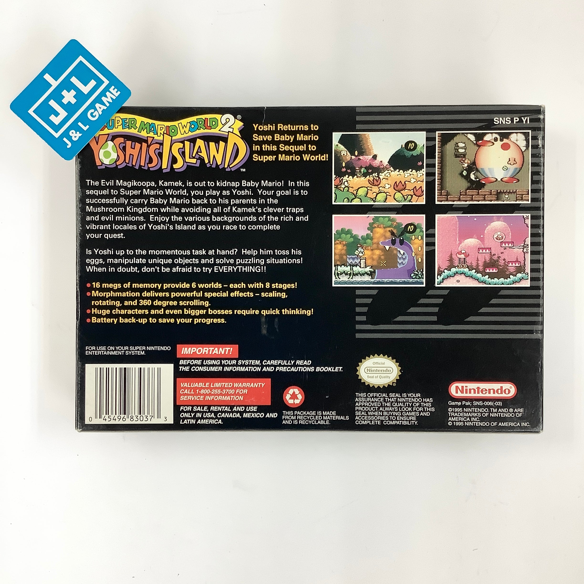 Super Mario World 2: Yoshi's Island - (SNES) Super Nintendo [Pre-Owned] Video Games Nintendo   