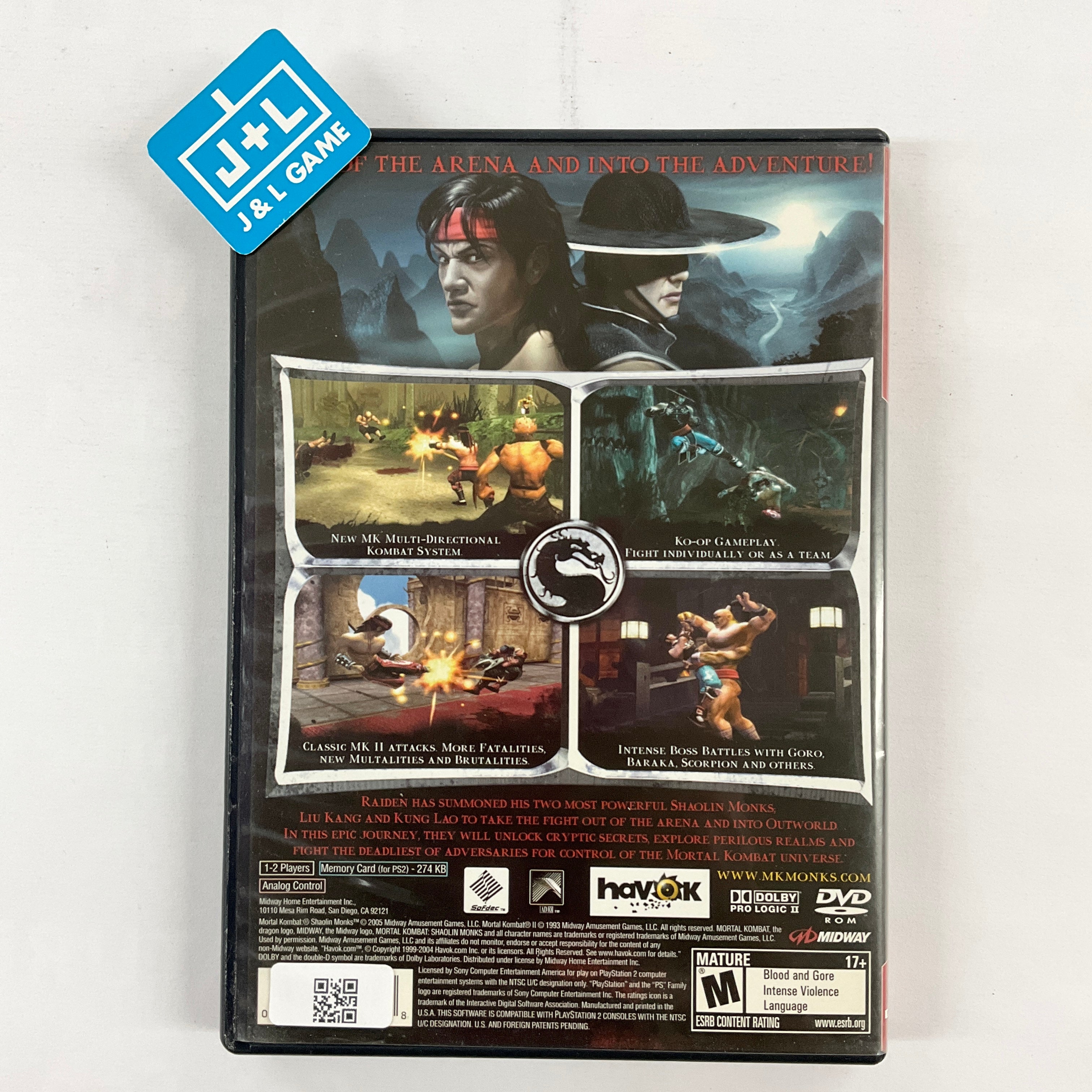 Mortal Kombat: Shaolin Monks (Greatest Hits) - (PS2) PlayStation 2 [Pre-Owned] Video Games Midway   