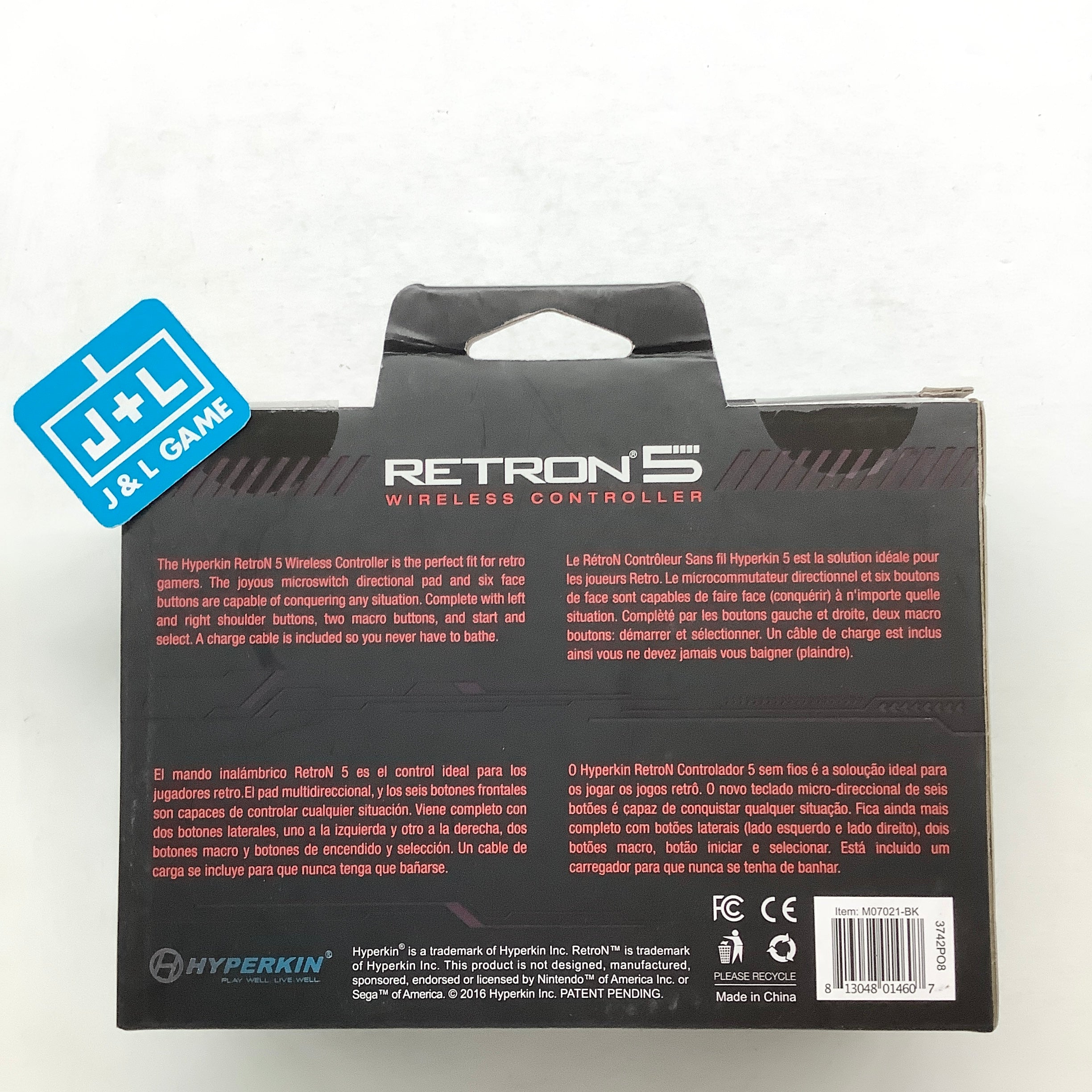Hyperkin Retron 5 Wireless Controller (Black) - (SNES) Super Nintendo Accessories Hyperkin Inc.   
