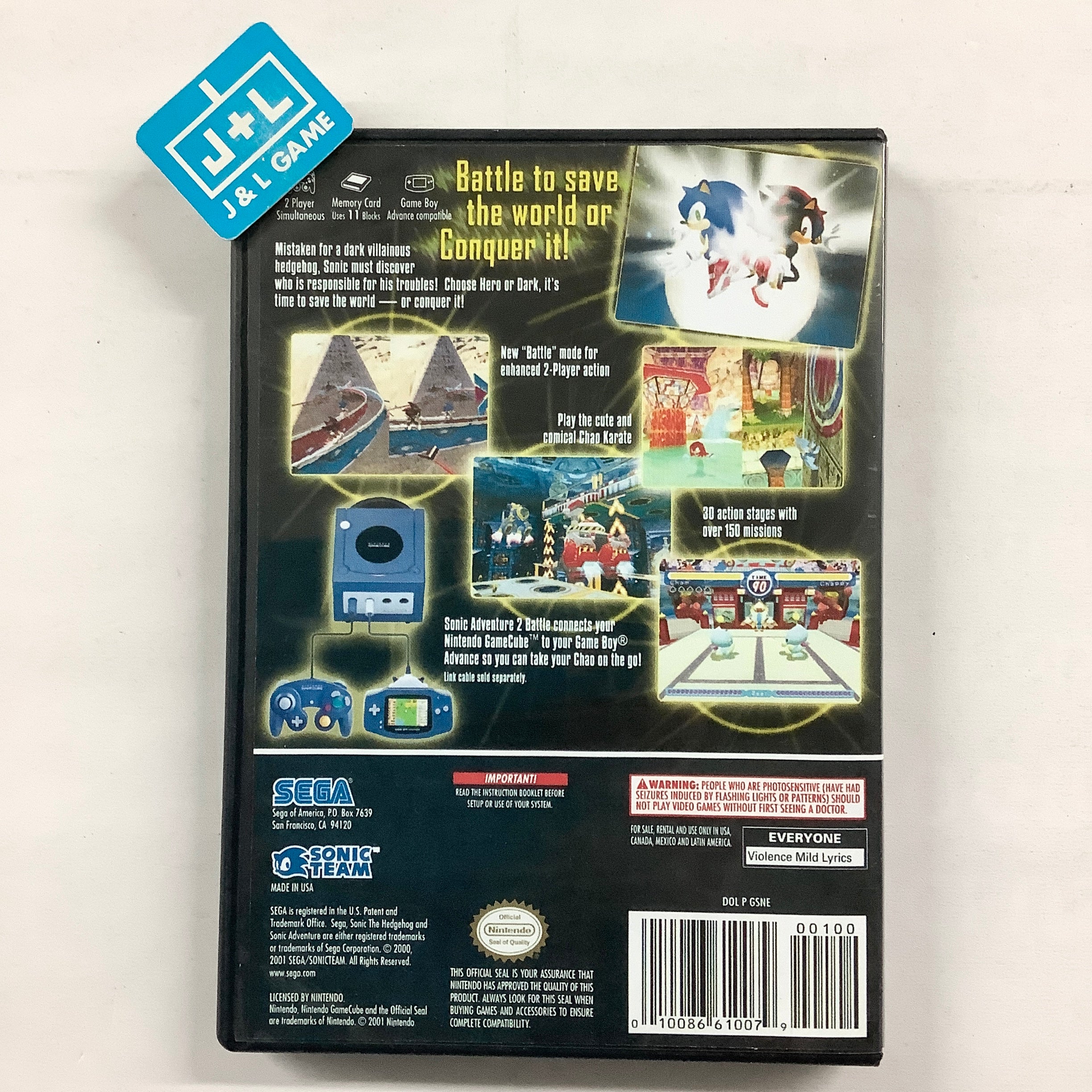 Sonic Adventure 2 Battle - (GC) GameCube [Pre-Owned] | J&L Game