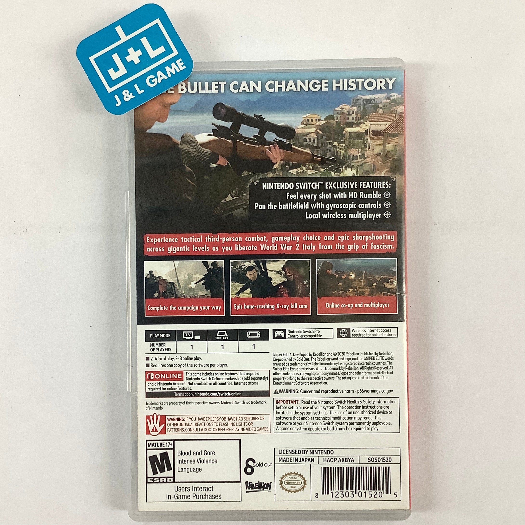 Sniper Elite 4 - (NSW) Nintendo Switch [Pre-Owned] Video Games Sold Out   