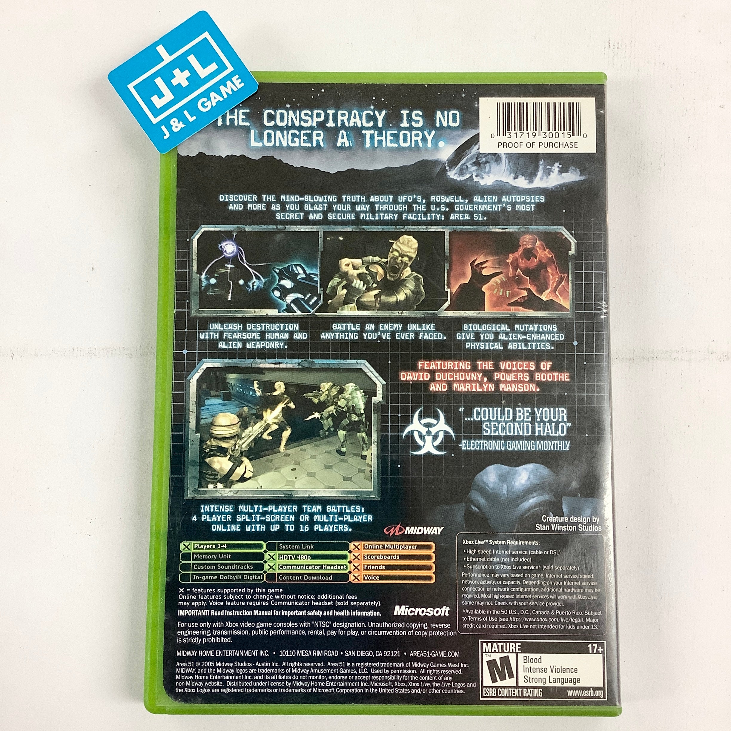 Area 51 - (XB) Xbox [Pre-Owned] | J&L Game