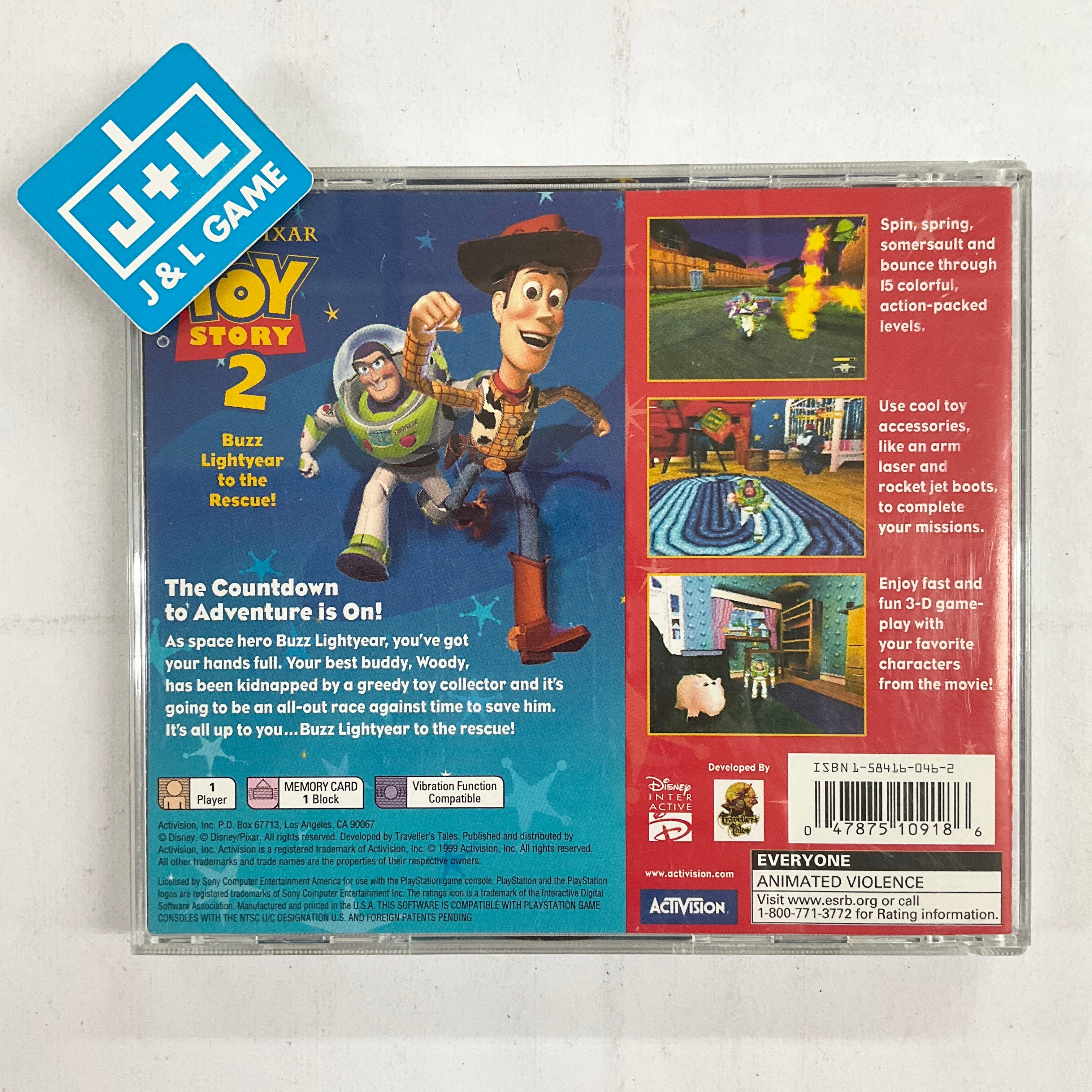 Disney/Pixar's Toy Story 2: Buzz Lightyear to the Rescue! - (PS1) PlayStation 1 [Pre-Owned] Video Games Activision   