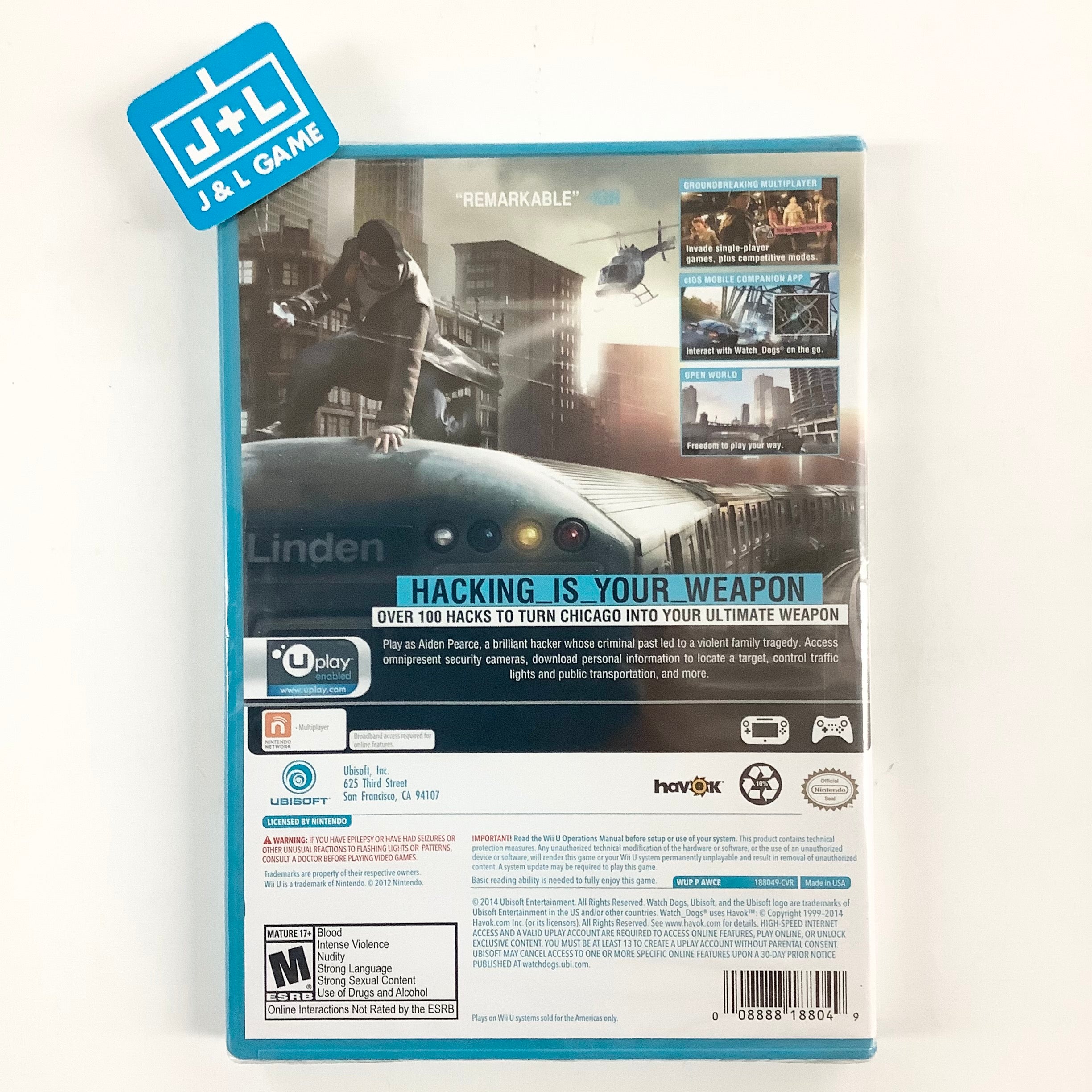 Watch Dogs - Nintendo Wii U Video Games Ubisoft   