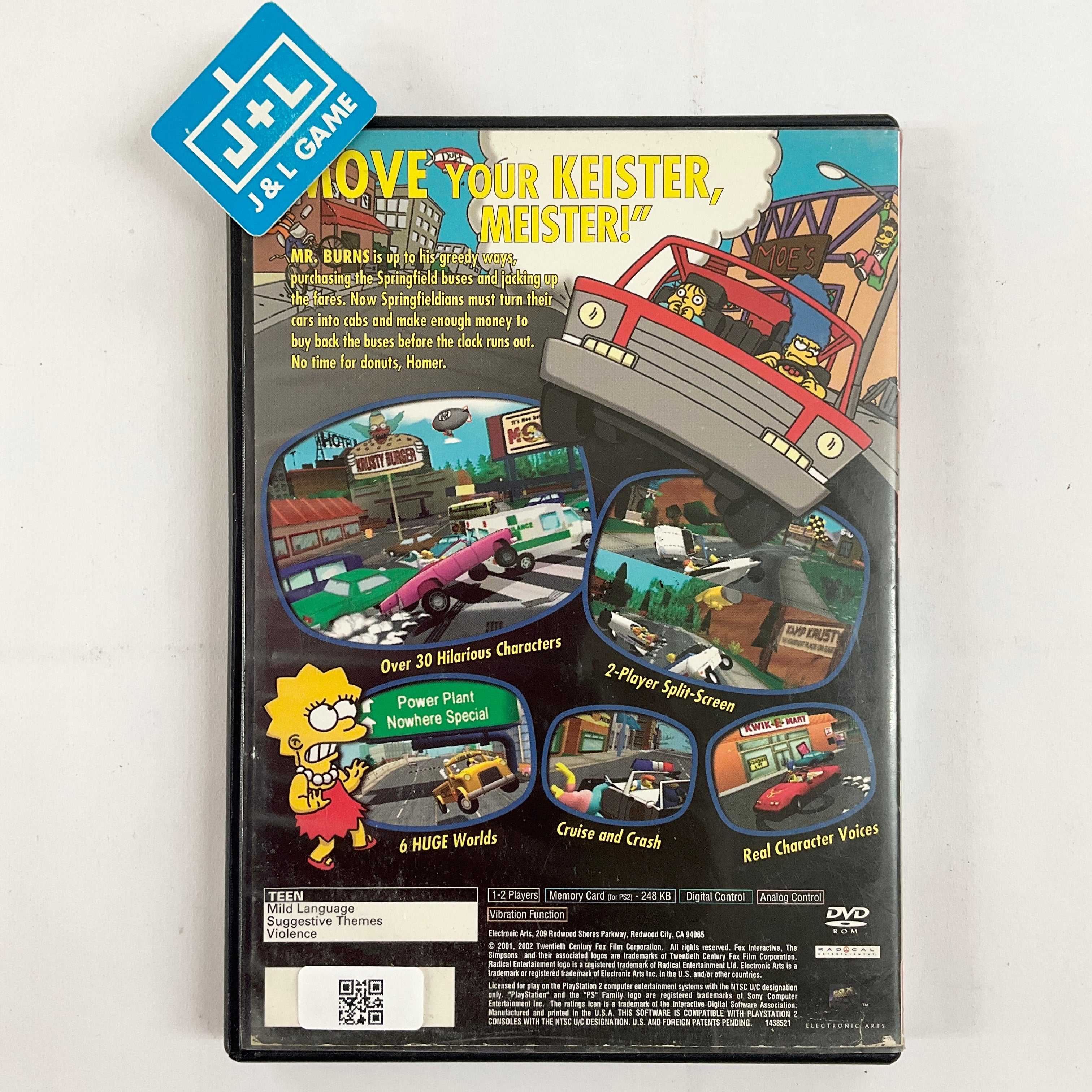 The Simpsons: Road Rage (Greatest Hits) - (PS2) PlayStation 2 [Pre-Owned] Video Games Electronic Arts   