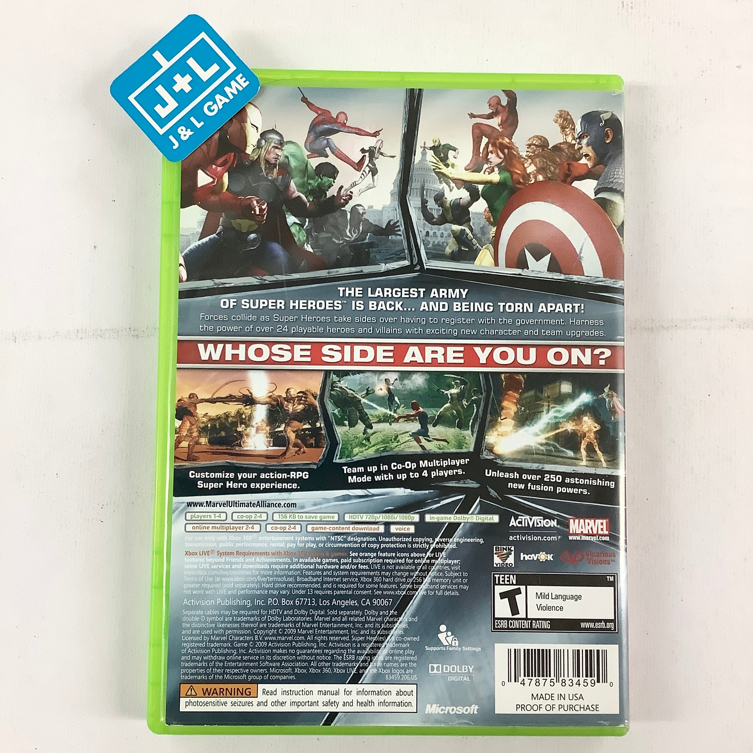 Marvel: Ultimate Alliance 2 - Xbox 360 [Pre-Owned] Video Games Activision   