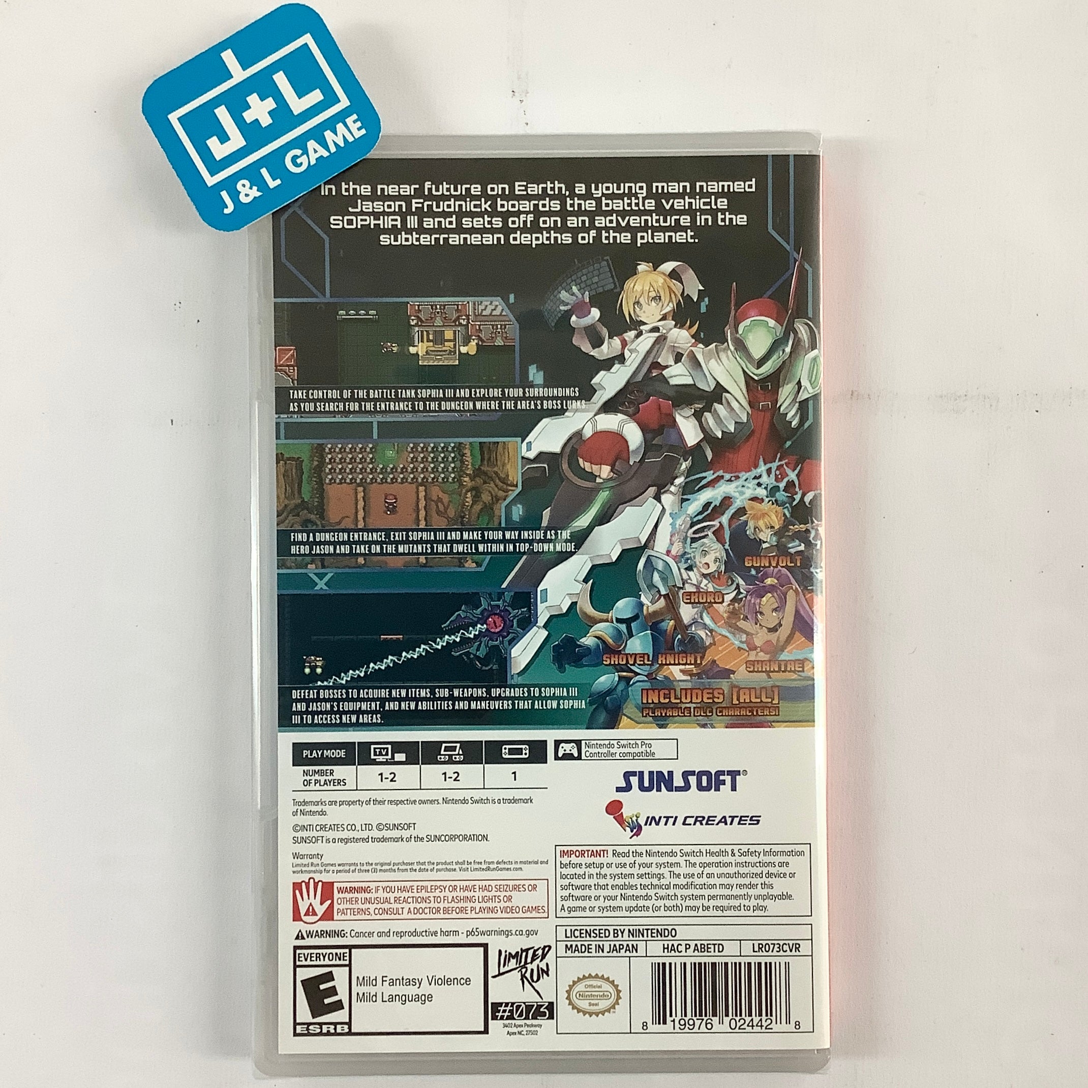 Blaster Master Zero (Limited Run #073) - (NSW) Nintendo Switch Video Games Limited Run Games   
