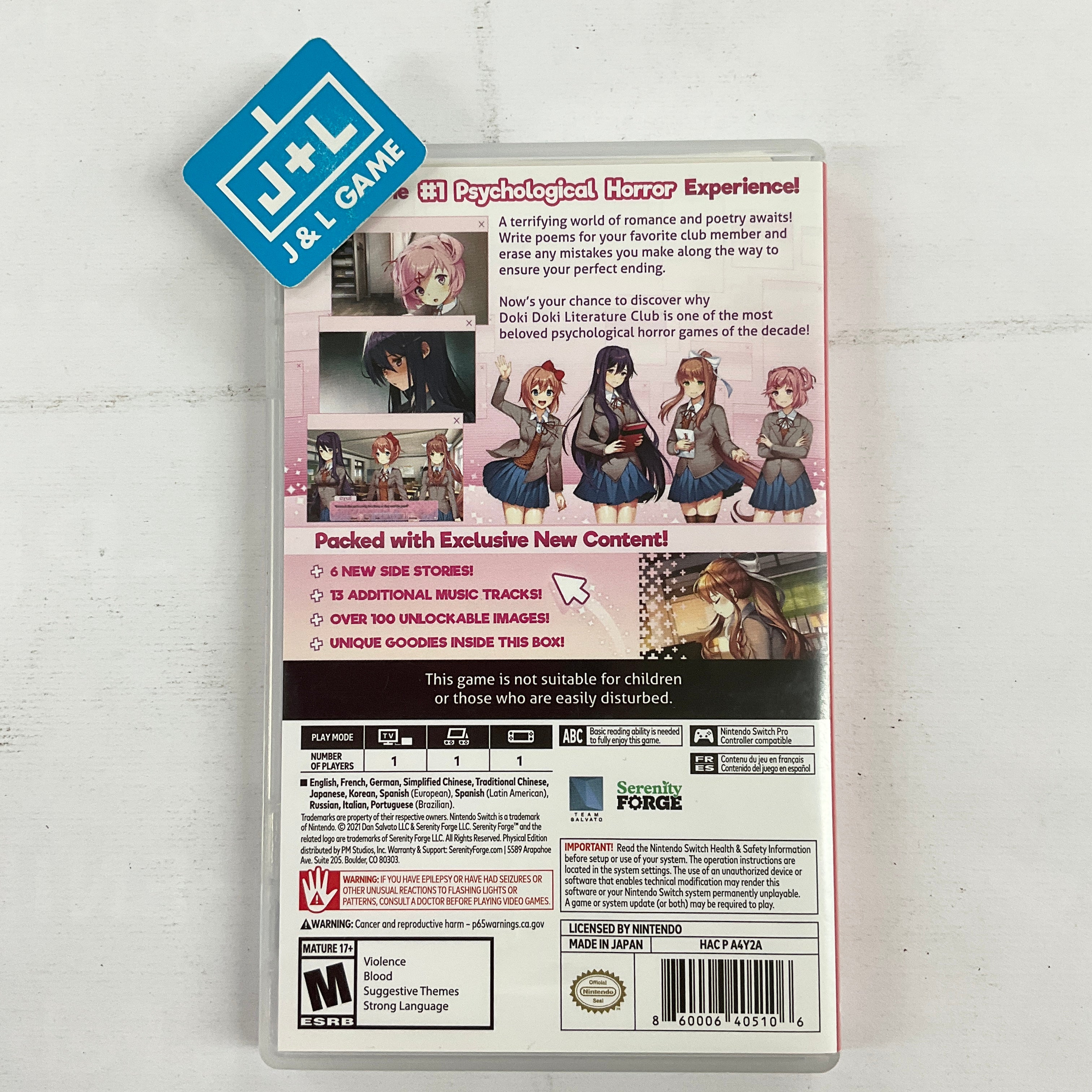 Doki Doki Literature Club Plus! - (NSW) Nintendo Switch [Pre-Owned] Video Games Serenity Forge   