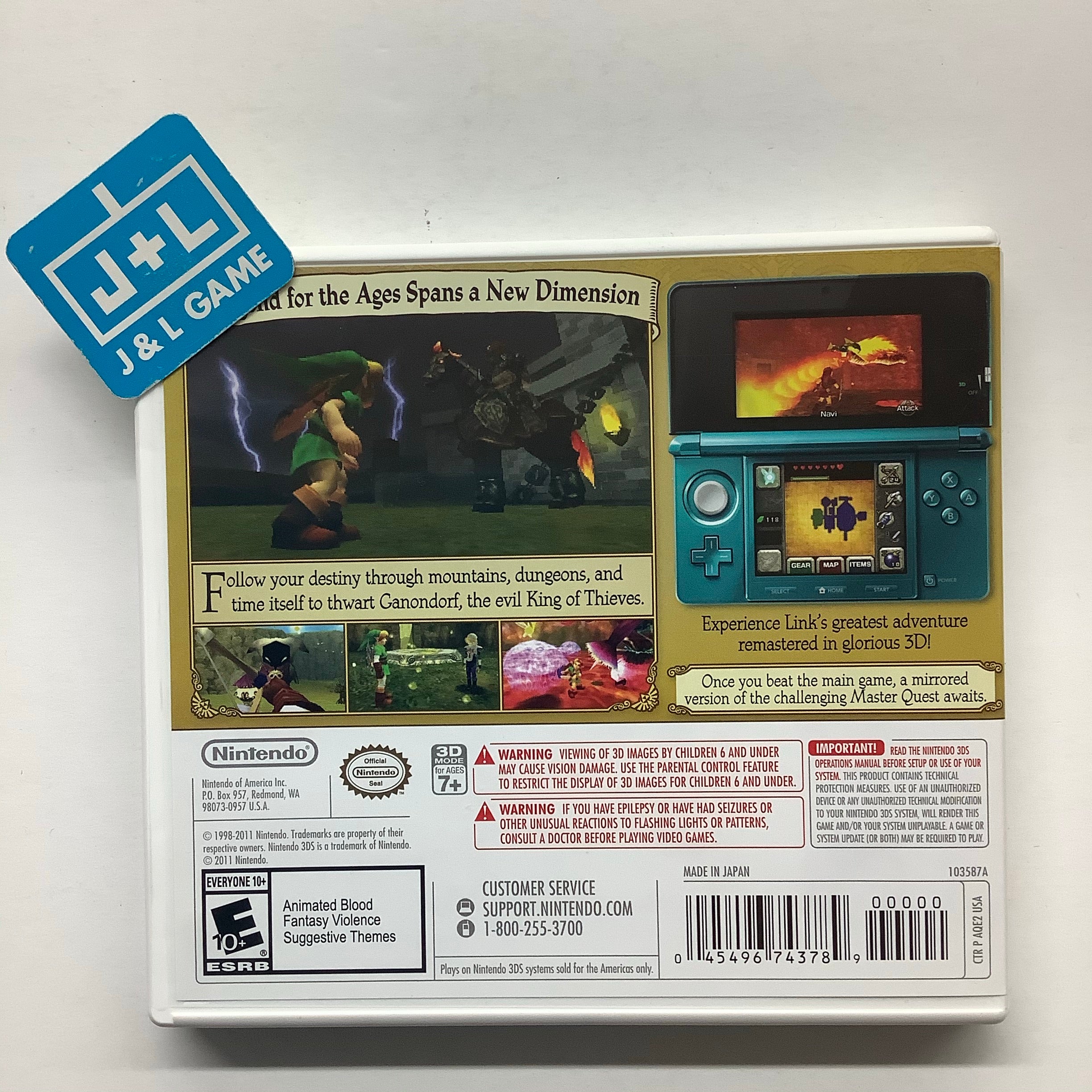 The Legend of Zelda: Ocarina of Time 3D (Nintendo Selects) - Nintendo 3DS [Pre-Owned] Video Games Nintendo   