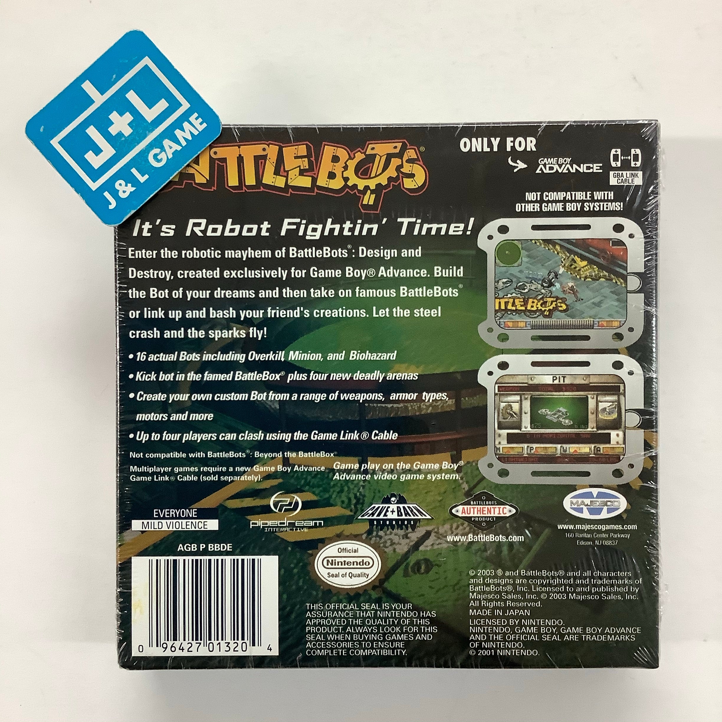 Battlebots: Design & Destroy - (GBA) Game Boy Advance Video Games Majesco   