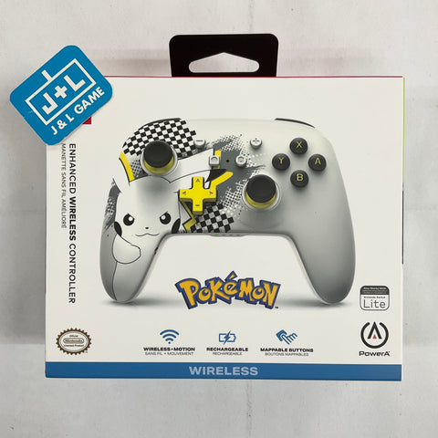 PowerA Nintendo Switch Enhanced Wireless Controller (Gray Pikachu) - (NSW) Nintendo Switch Accessories PowerA   