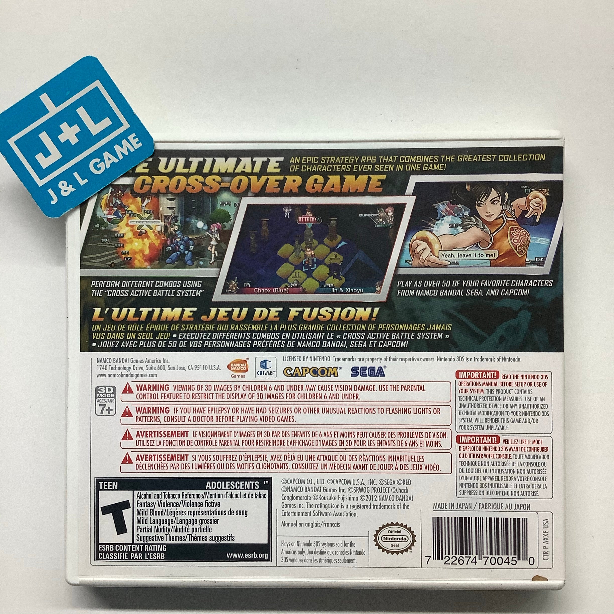 Project X Zone - Nintendo 3DS [Pre-Owned] Video Games Namco Bandai Games   