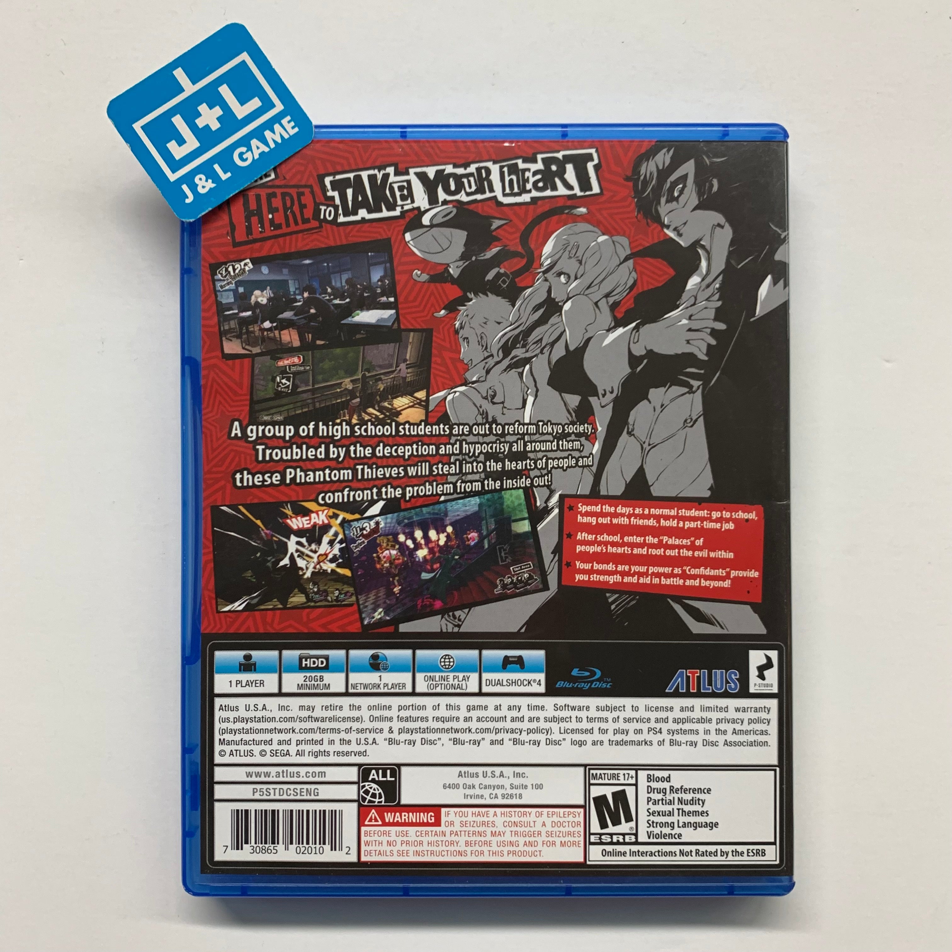 Persona 5 - (PS4) PlayStation 4 [Pre-Owned] Video Games Atlus   