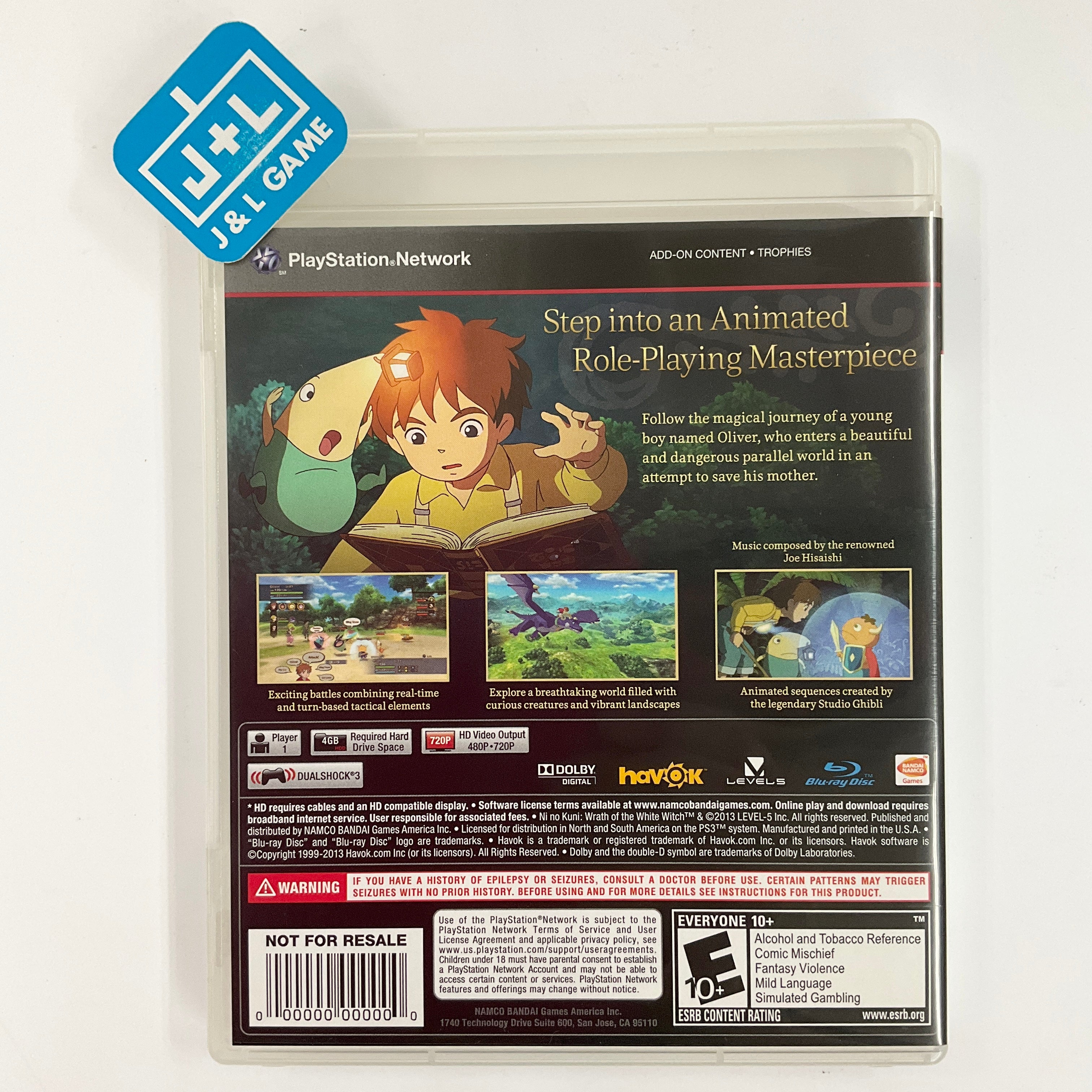 Ni No Kuni: Wrath of the White Witch Wizard's Edition - (PS3) Playstation 3 [Pre-Owned] Video Games NAMCO   