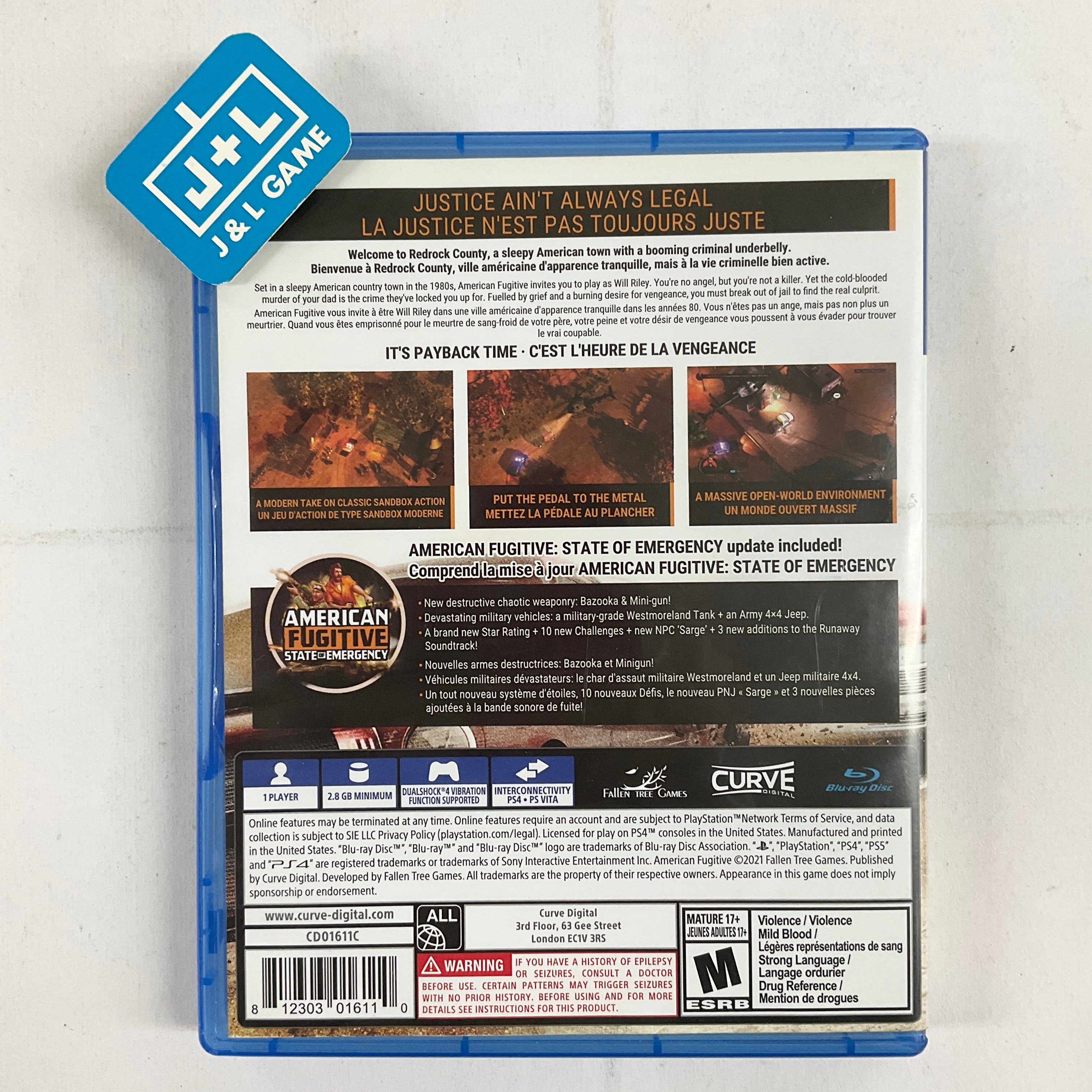 American Fugitive - (PS4) PlayStation 4 [Pre-Owned] Video Games Curve Digital   