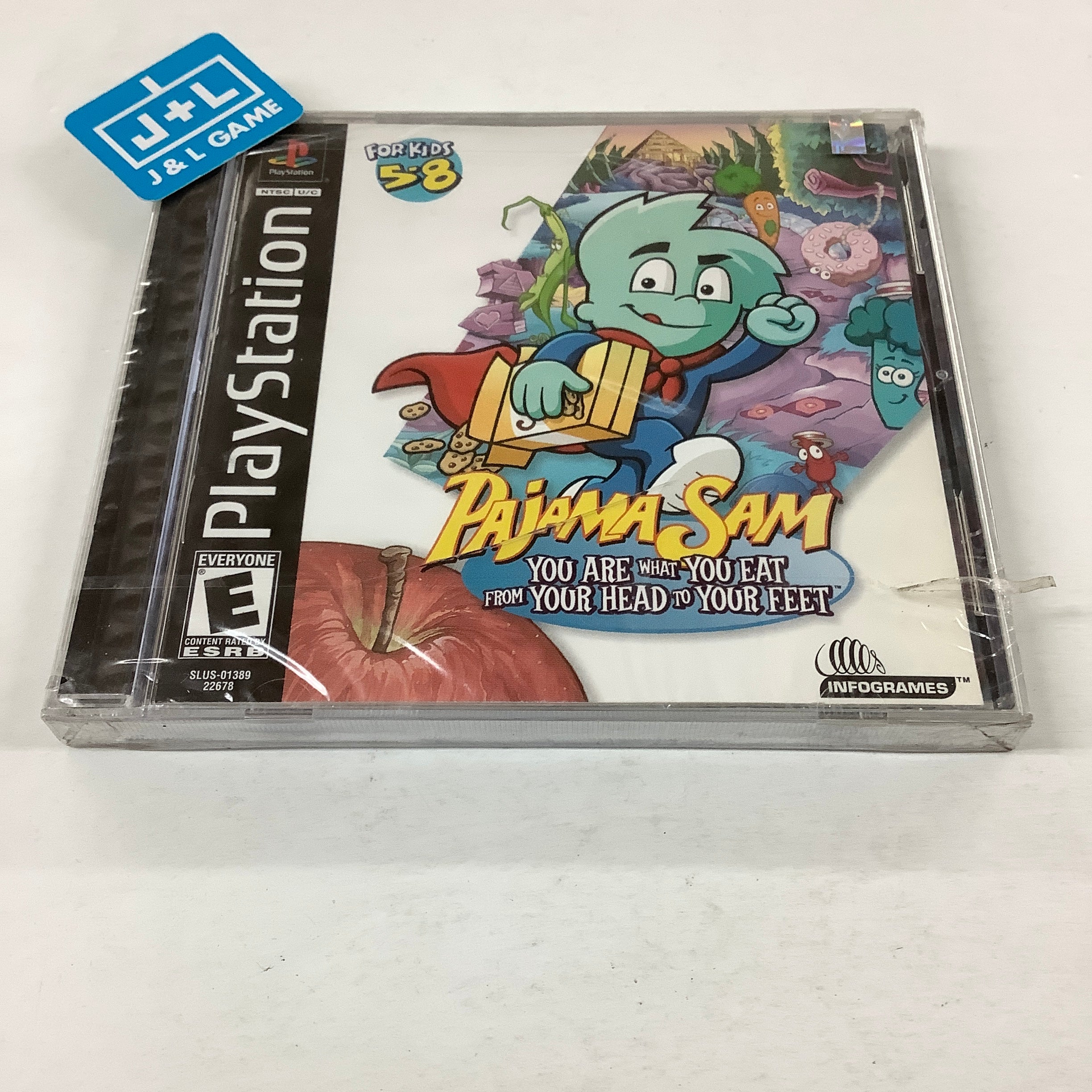 Pajama Sam: You are What you Eat from Your Head to Your Feet - (PS1) PlayStation 1 Video Games Infogrames   