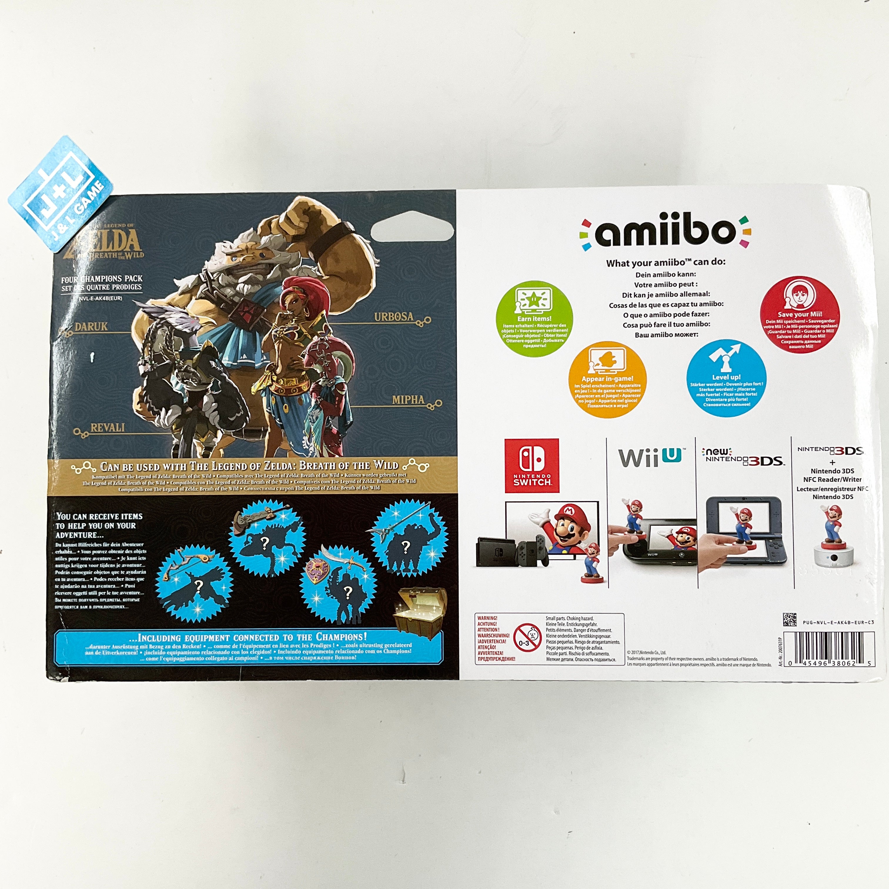 Champions 4-Pack (The Legend of Zelda: Breath of the Wild) - (NSW) Nintendo Switch Amiibo (European Import) Amiibo Nintendo   