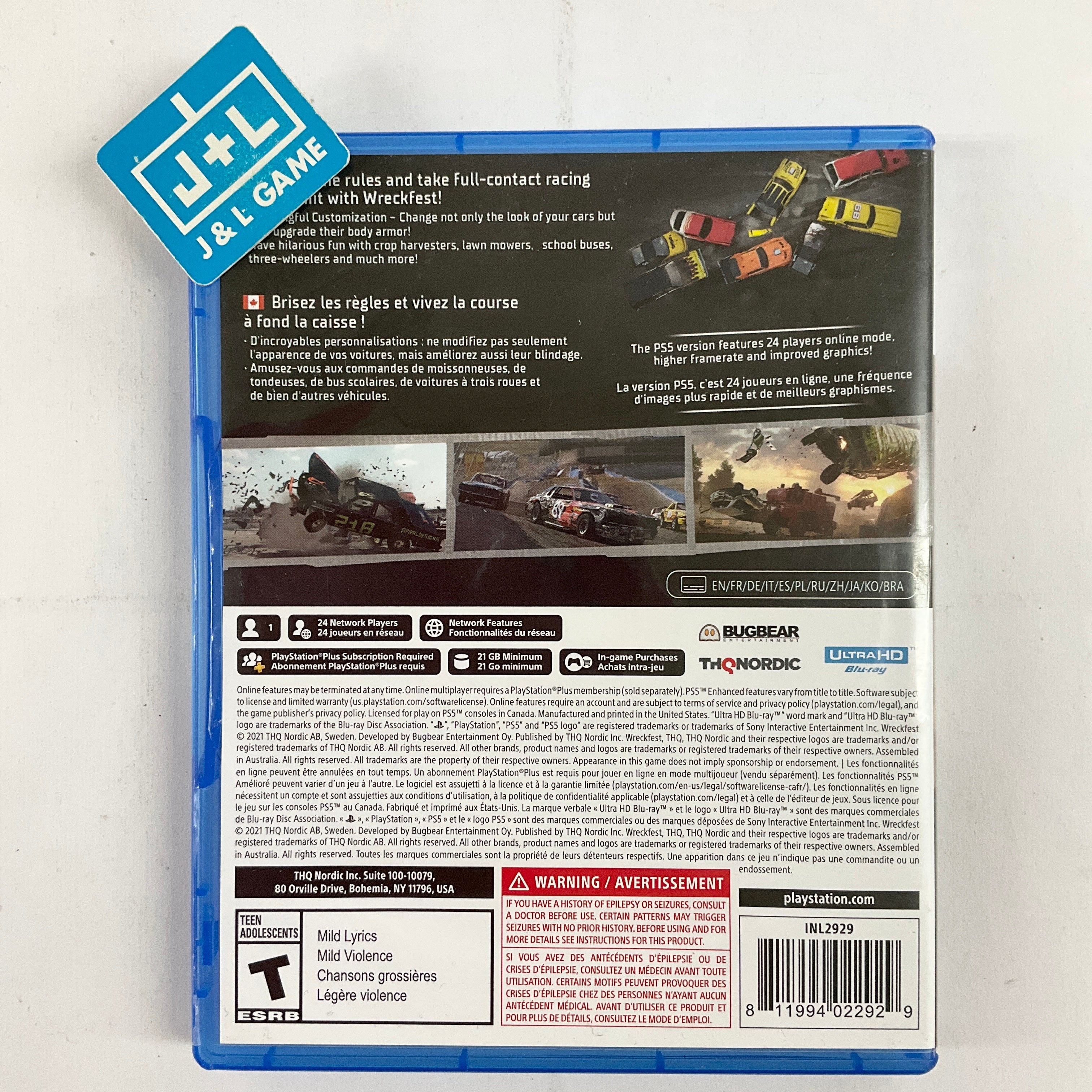 Wreckfest - (PS5) PlayStation 5 [Pre-Owned] Video Games THQ Nordic   