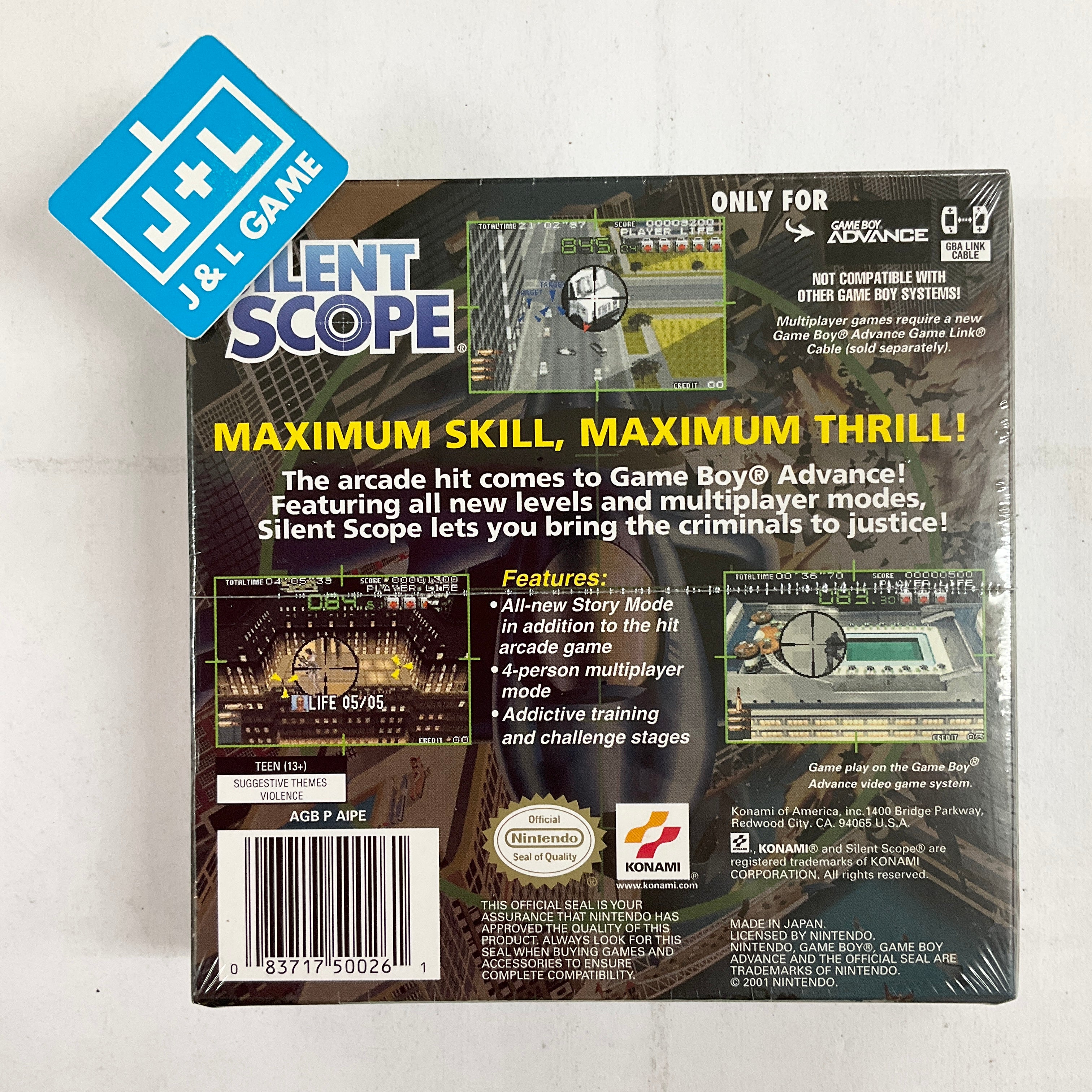 Silent Scope - (GBA) Game Boy Advance Video Games Konami   