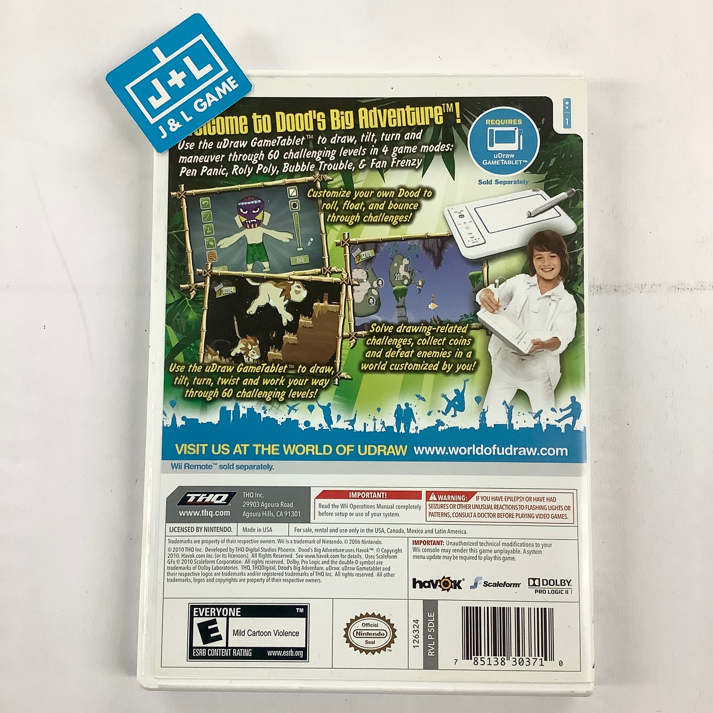uDraw: Dood's Big Adventure - Nintendo Wii [Pre-Owned] Video Games THQ   