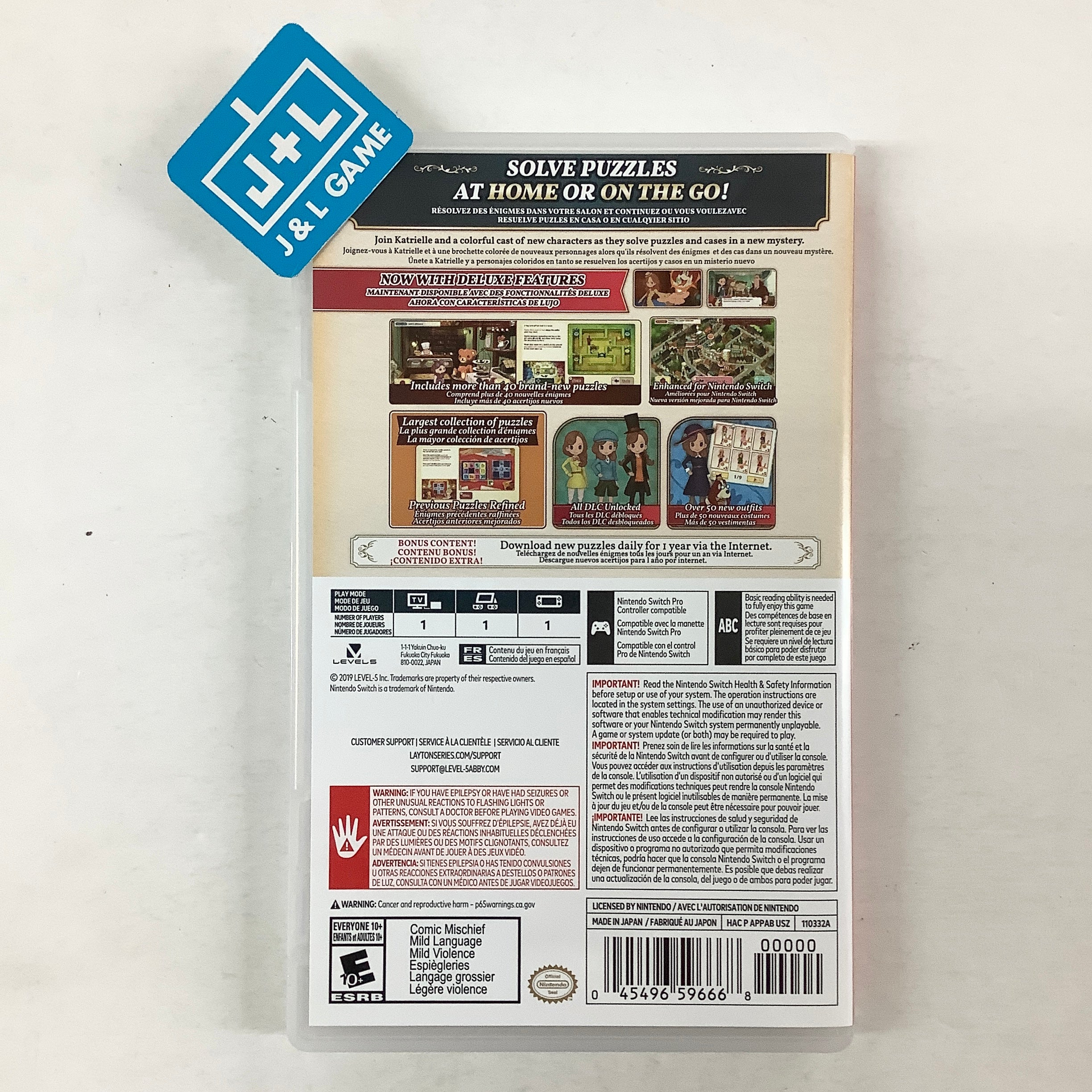 Layton's Mystery Journey: Katrielle and the Millionaires' Conspiracy - Deluxe Edition - (NSW) Nintendo Switch [Pre-Owned] Video Games Level 5   