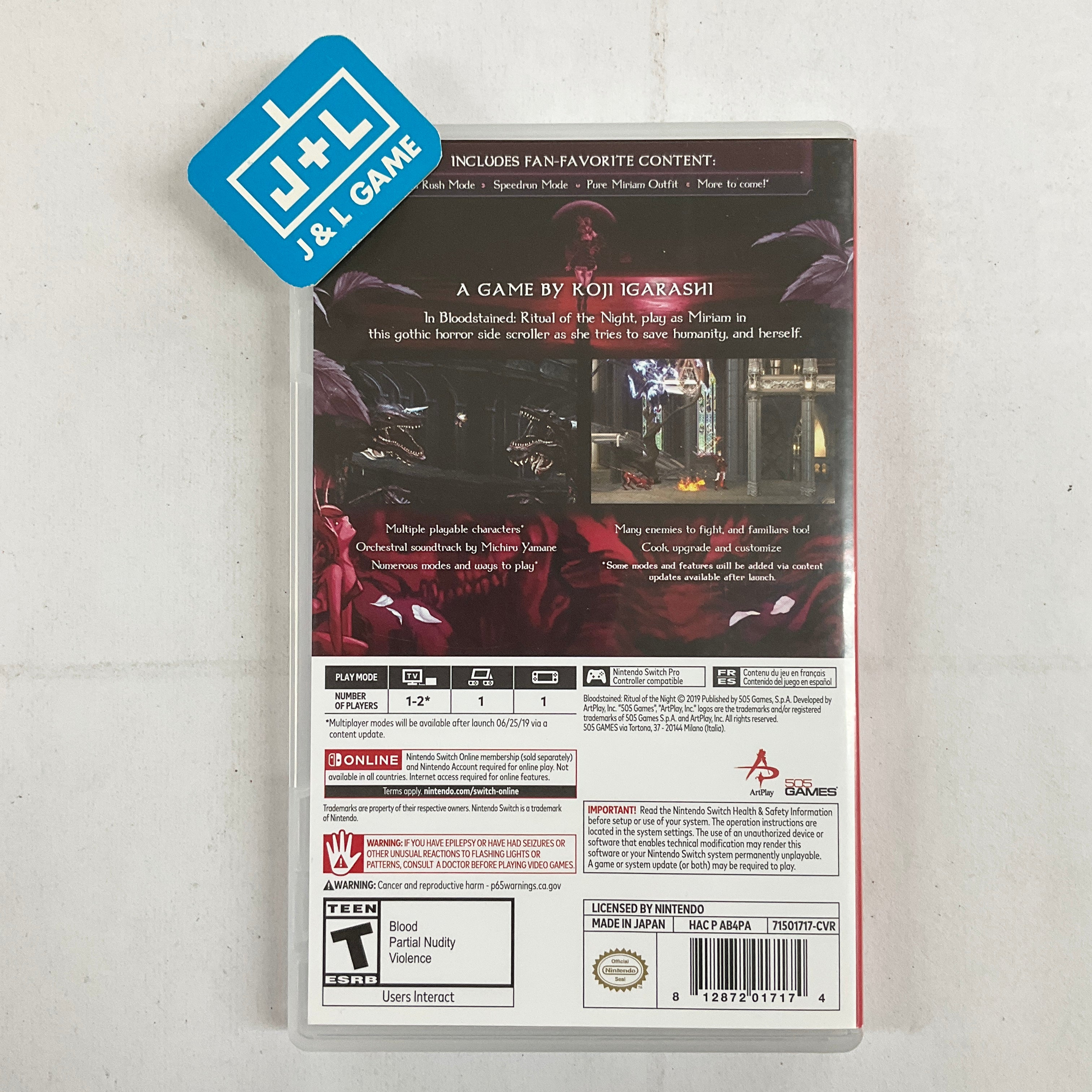 Bloodstained: Ritual of the Night - (NSW) Nintendo Switch [Pre-Owned] Video Games 505 Games   