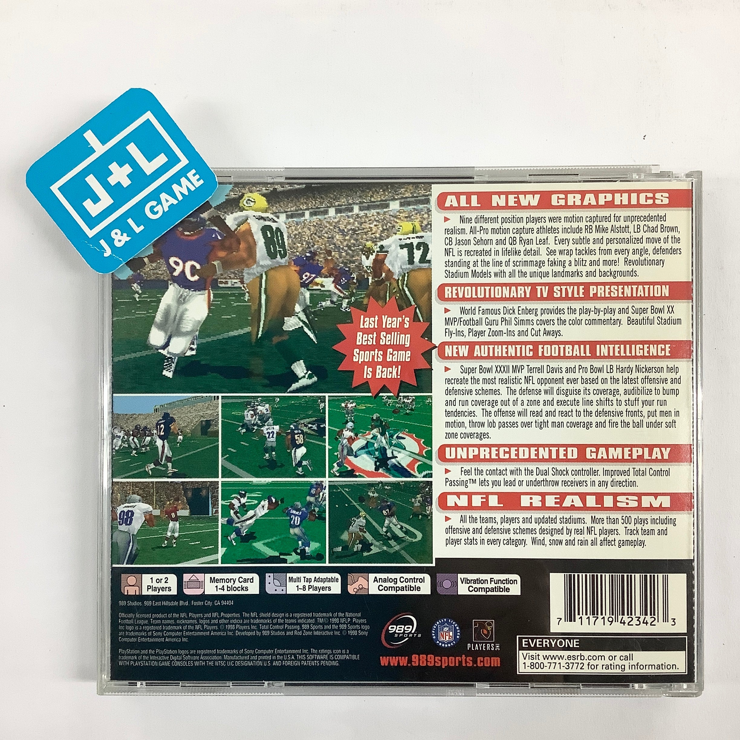 NFL GameDay 99 - (PS1) PlayStation 1 [Pre-Owned] | J&L Game