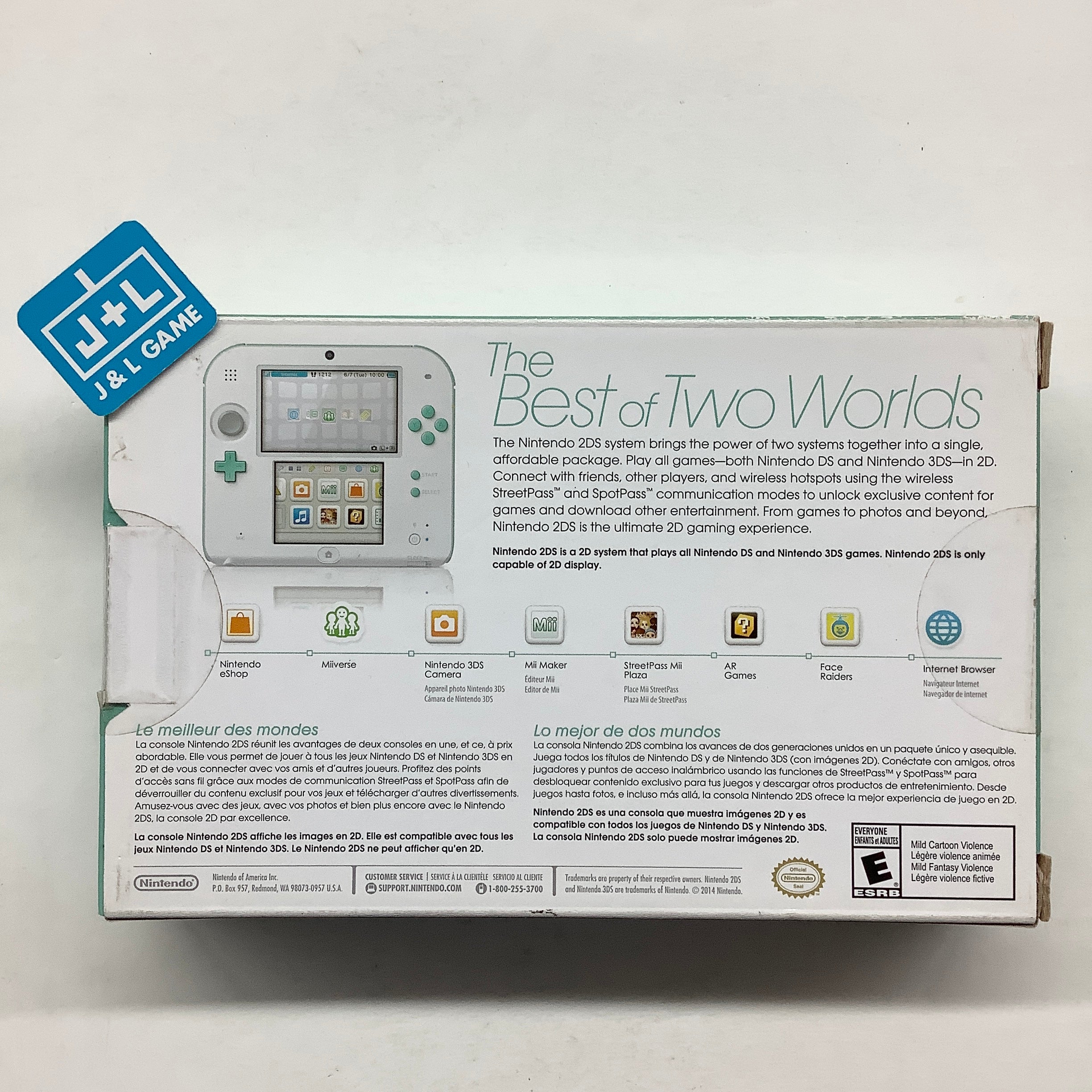 Nintendo 2DS Console (Sea Green) - Nintendo 3DS Consoles Nintendo   