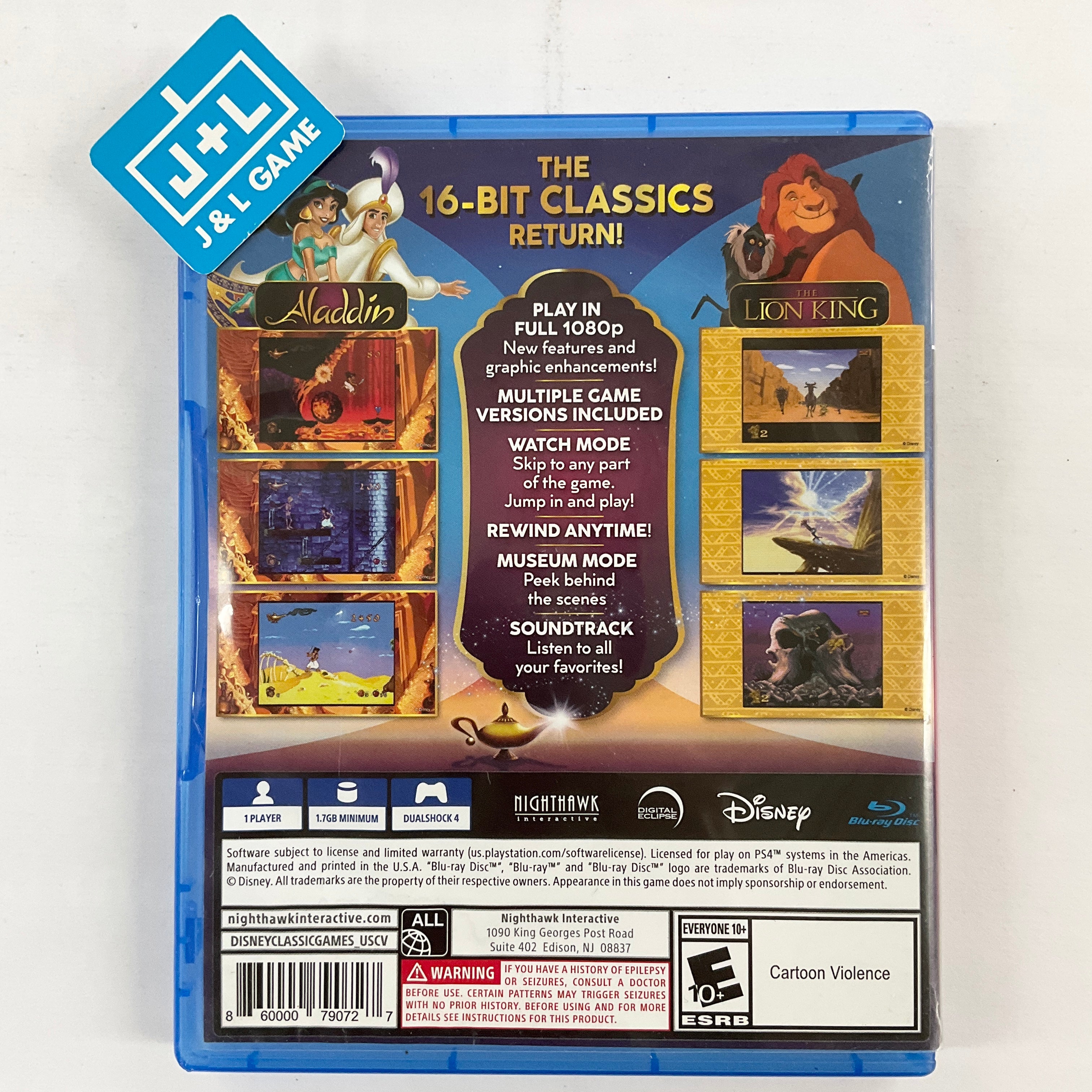 Disney Classic Games: Aladdin and the Lion King - (PS4) PlayStation 4 [Pre-Owned] Video Games Nighthawk Interactive   