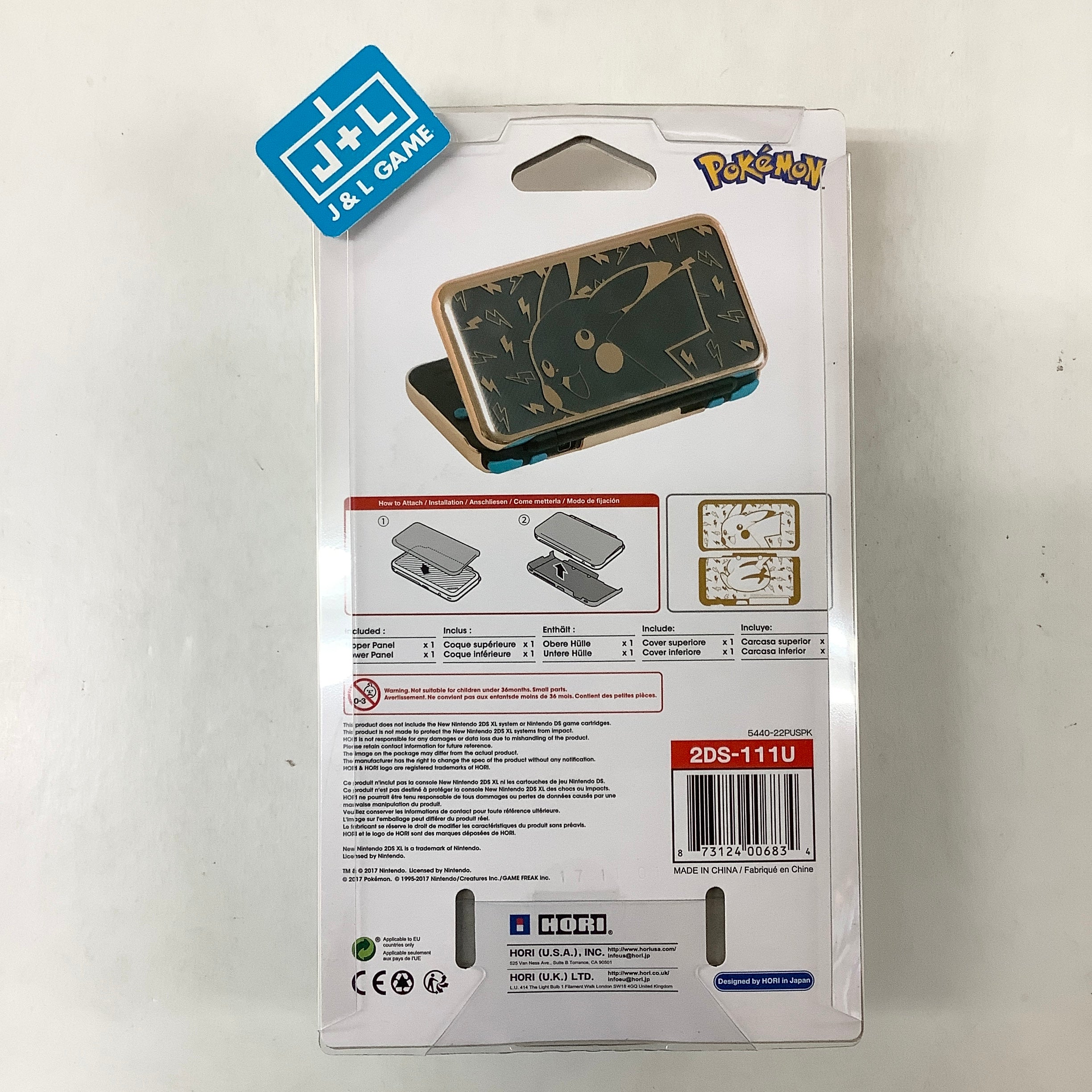 HORI New Nintendo 2DS XL Pikachu Premium Protector - Nintendo 3DS Accessories HORI   