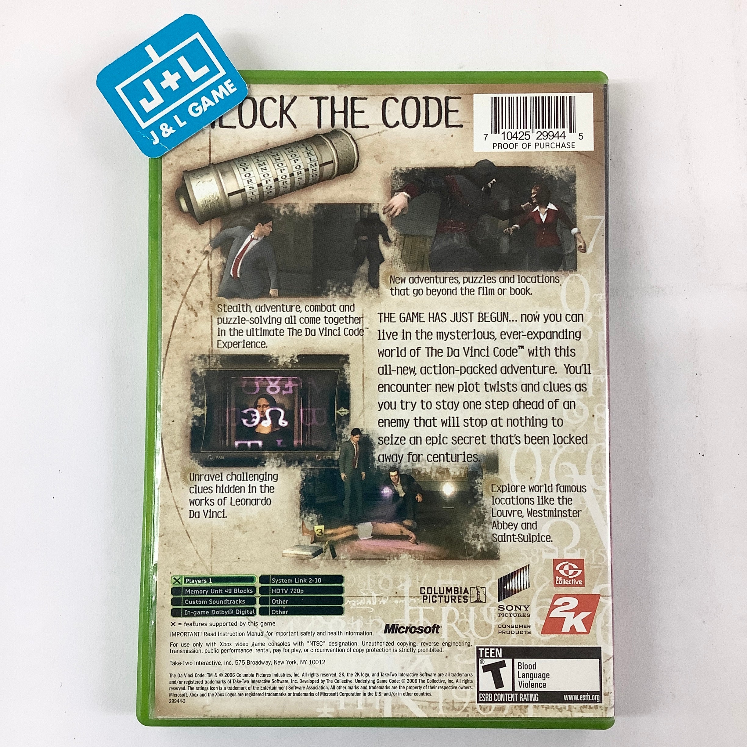 The Da Vinci Code - (XB) Xbox [Pre-Owned] Video Games 2K Games   