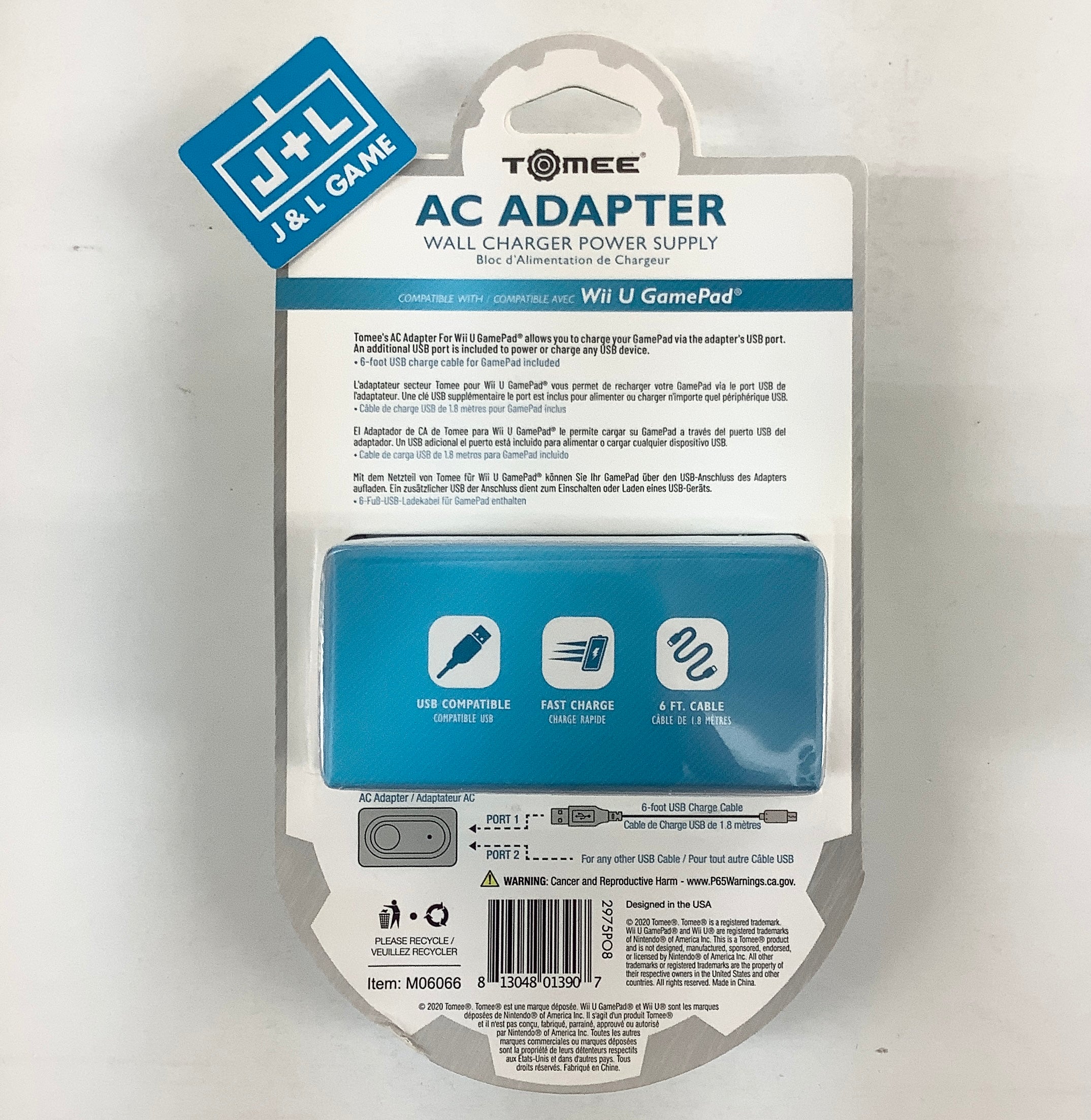 Tomee AC Adapter for Wii U GamePad - Nintendo Wii U Accessories Tomee   