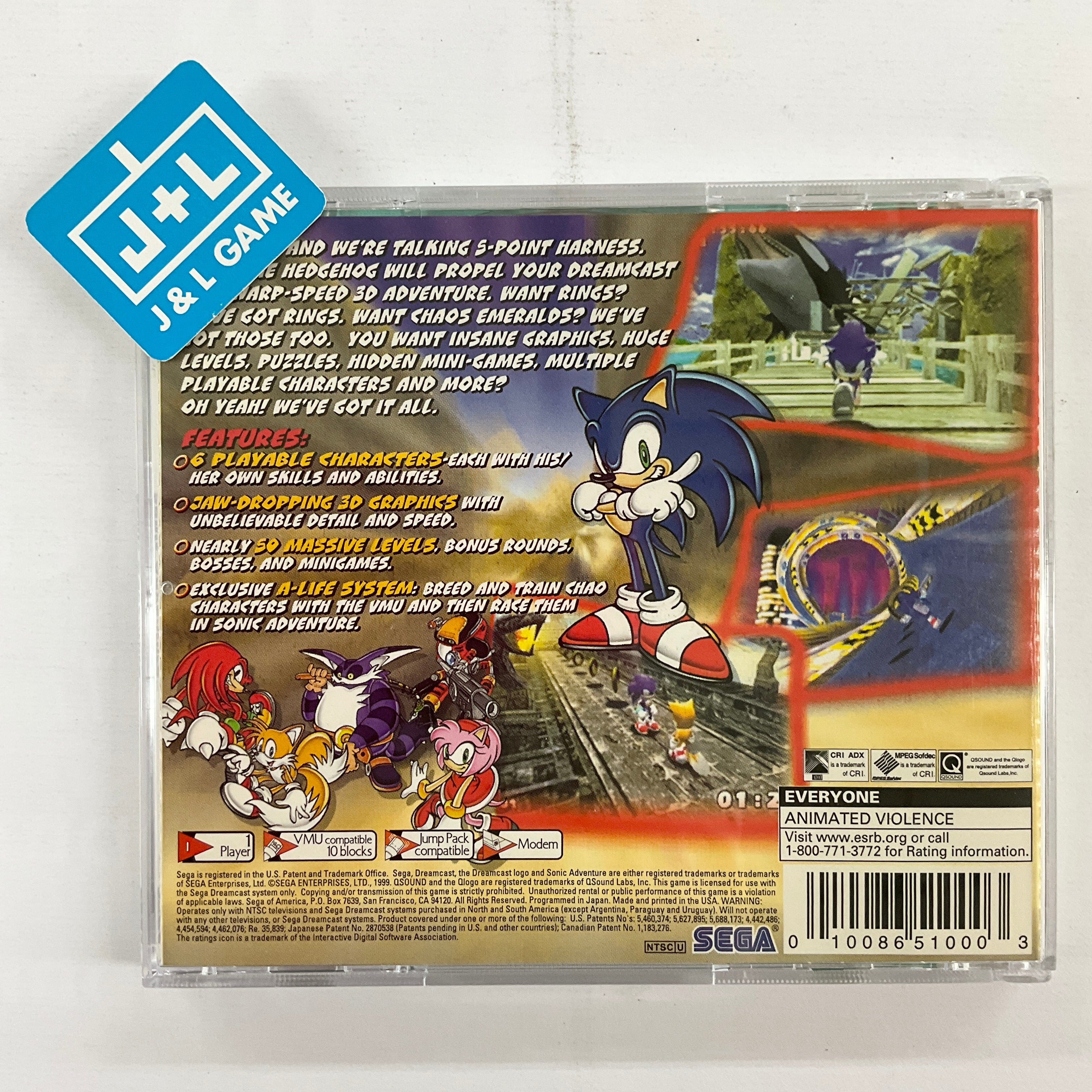Sonic Adventure - (DC) SEGA Dreamcast  [Pre-Owned] Video Games Sega   