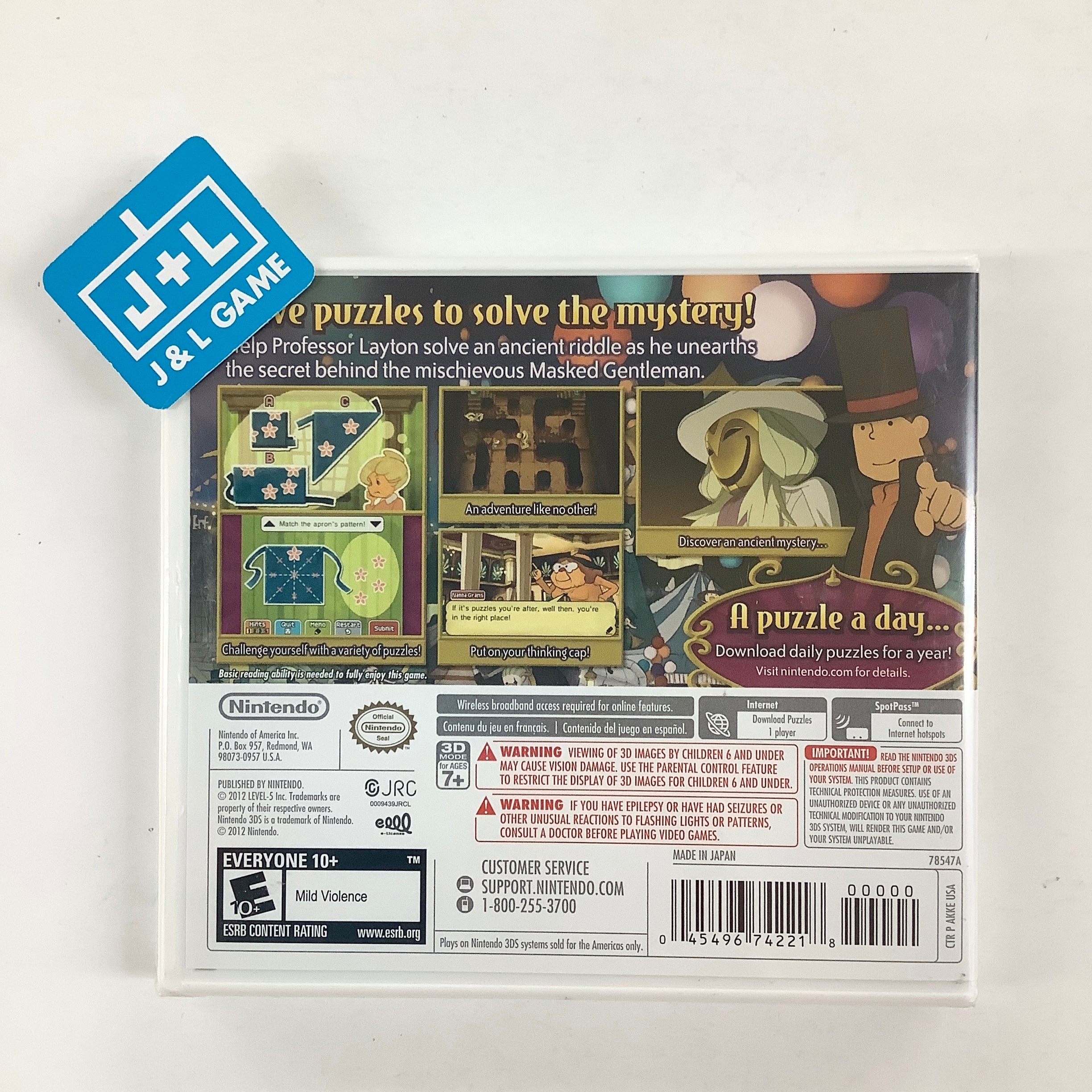 Professor Layton and the Miracle Mask - Nintendo 3DS Video Games Nintendo   