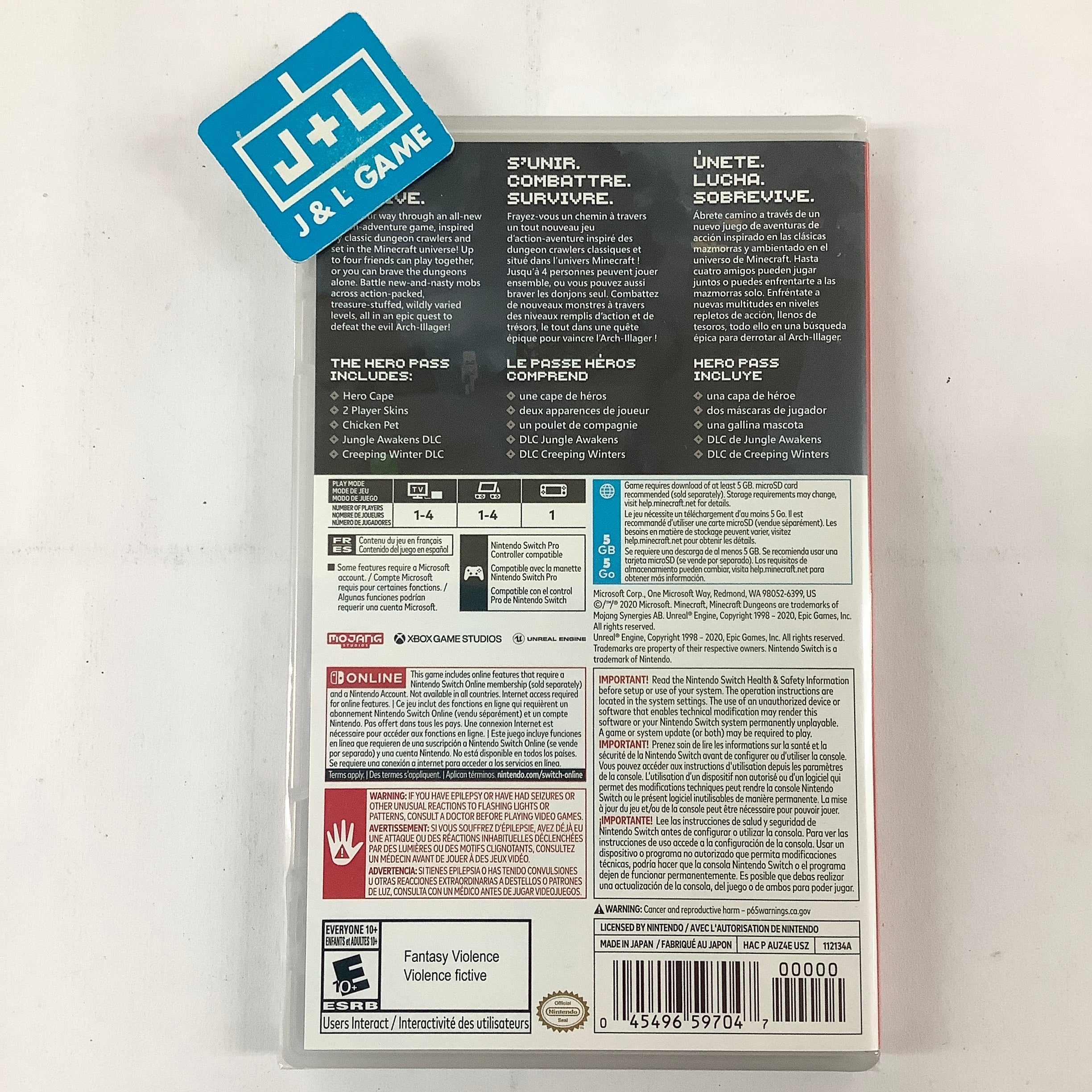 Minecraft Dungeons Hero Edition - (NSW) Nintendo Switch Video Games Mojang AB   