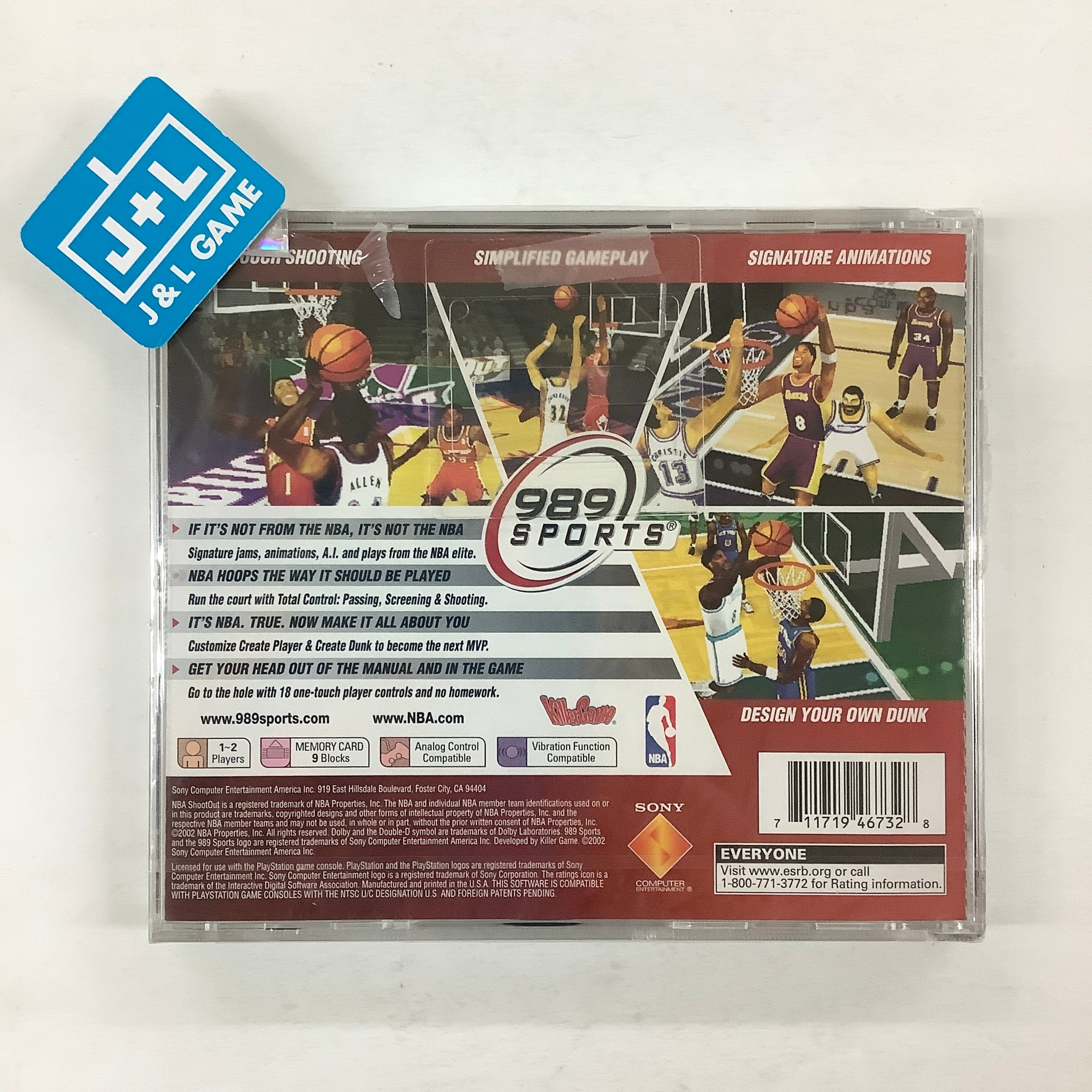 NBA ShootOut 2003 - (PS1) PlayStation 1 Video Games 989 Studios   