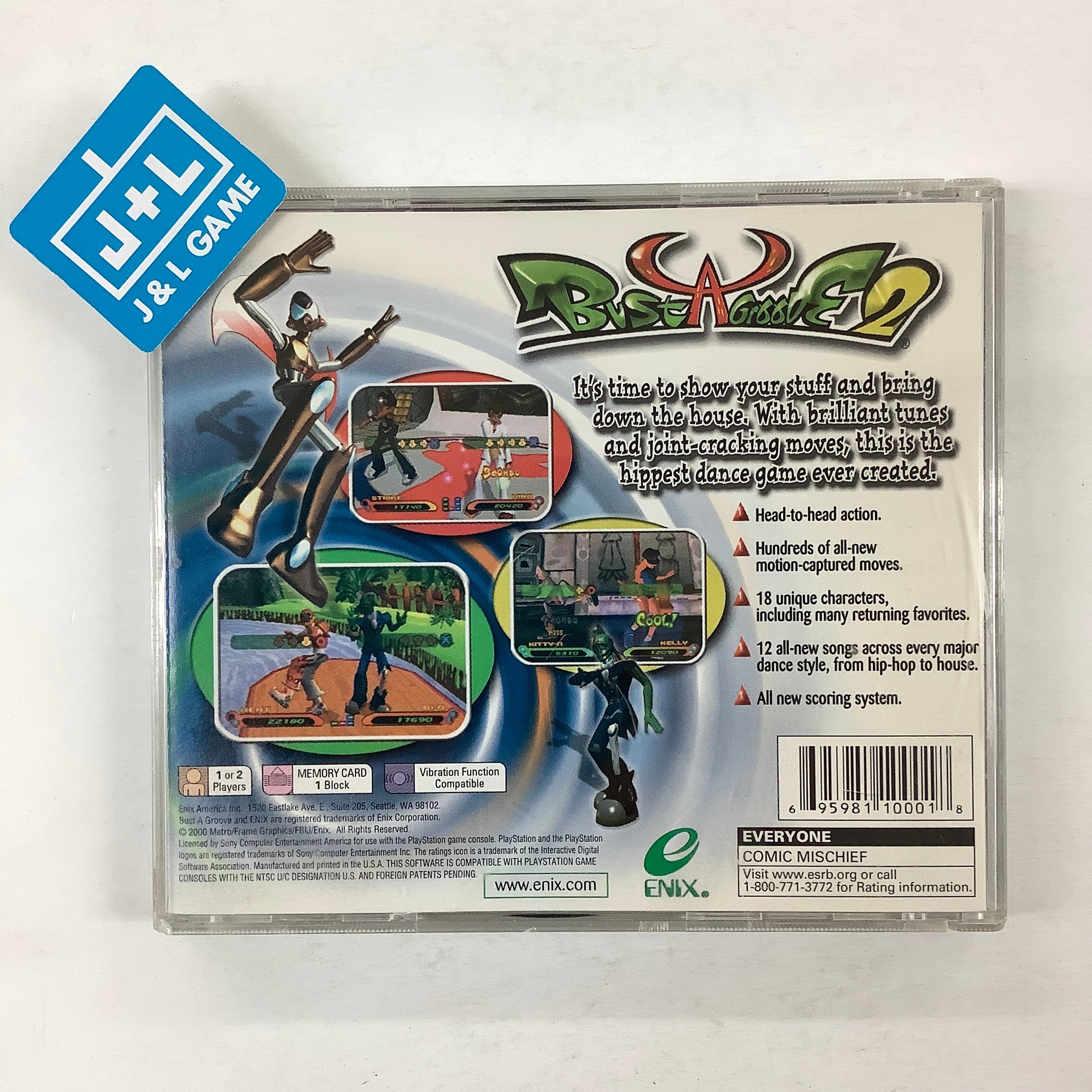 Bust A Groove 2 - (PS1) PlayStation 1 [Pre-Owned] Video Games Enix Corporation   