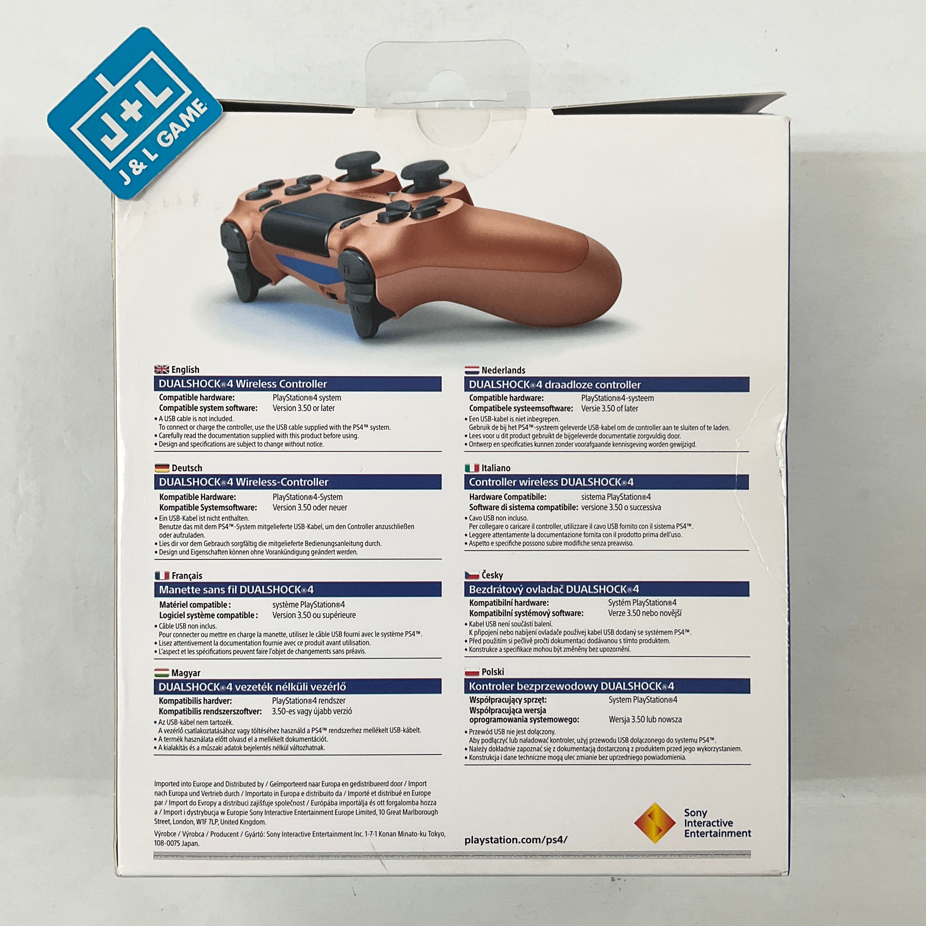 SONY DualShock 4 Wireless Controller (Copper) - PlayStation 4 (European Import) Accessories Sony   